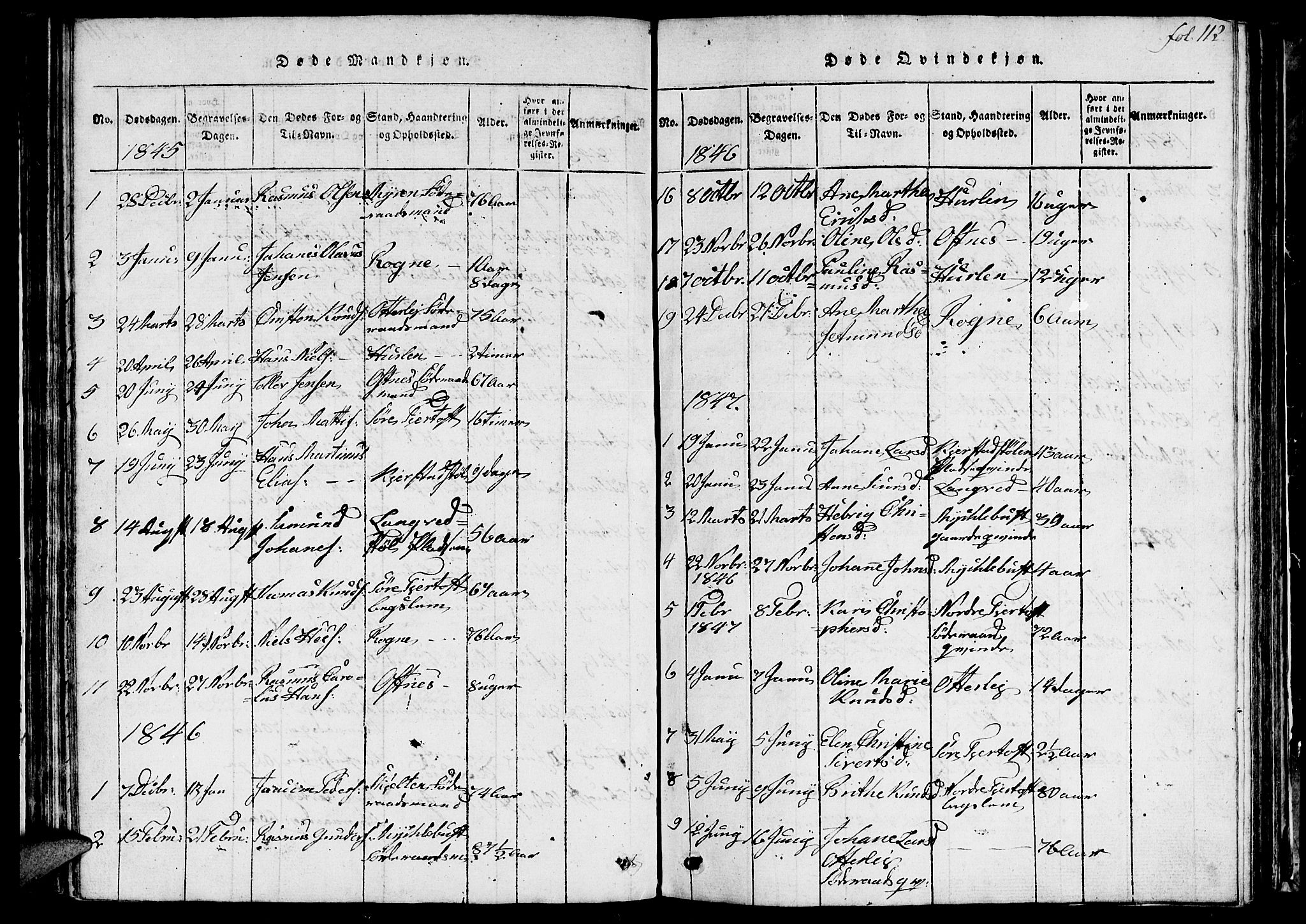 Ministerialprotokoller, klokkerbøker og fødselsregistre - Møre og Romsdal, AV/SAT-A-1454/536/L0506: Parish register (copy) no. 536C01, 1818-1859, p. 112