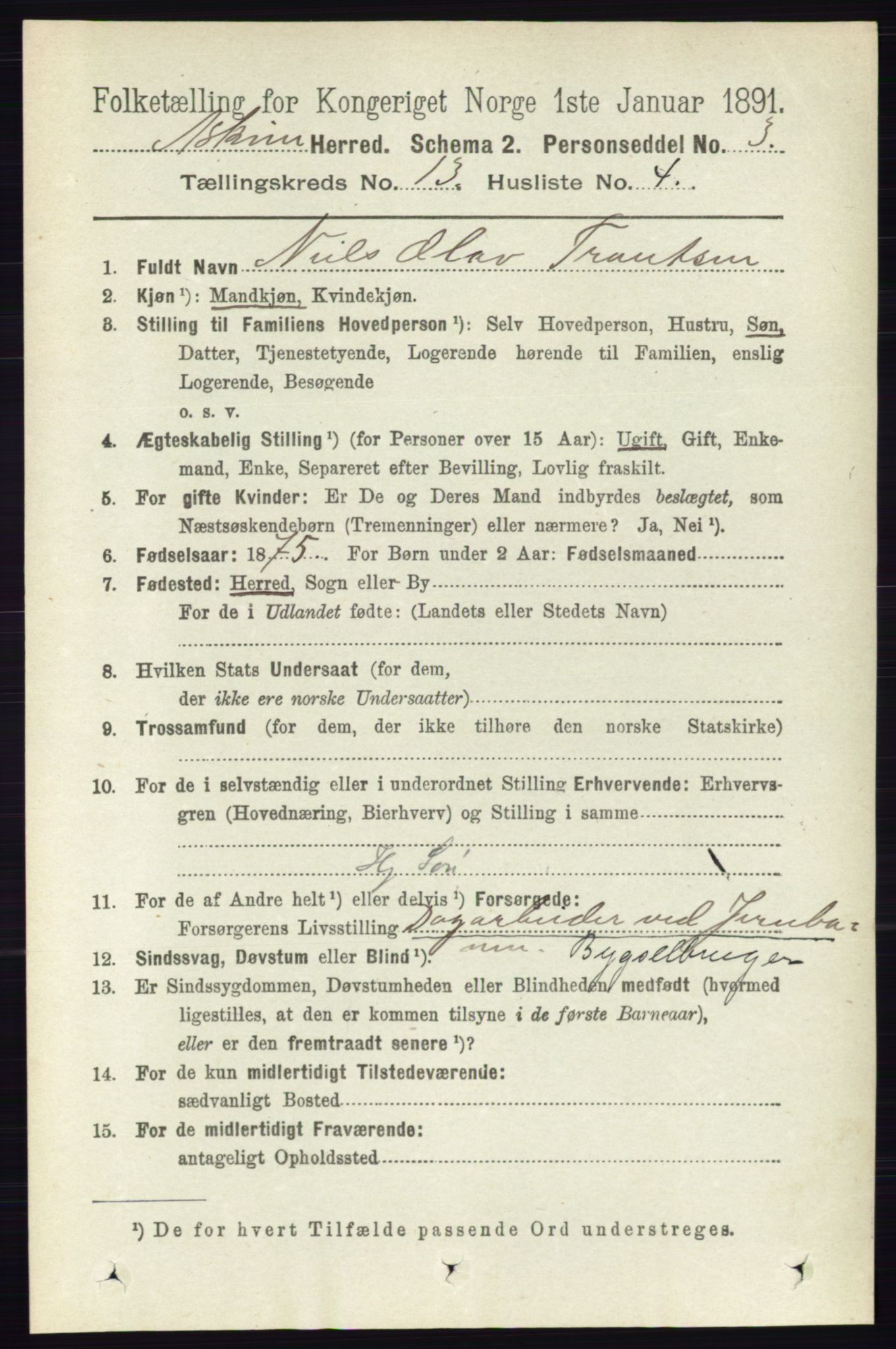 RA, 1891 census for 0124 Askim, 1891, p. 2066