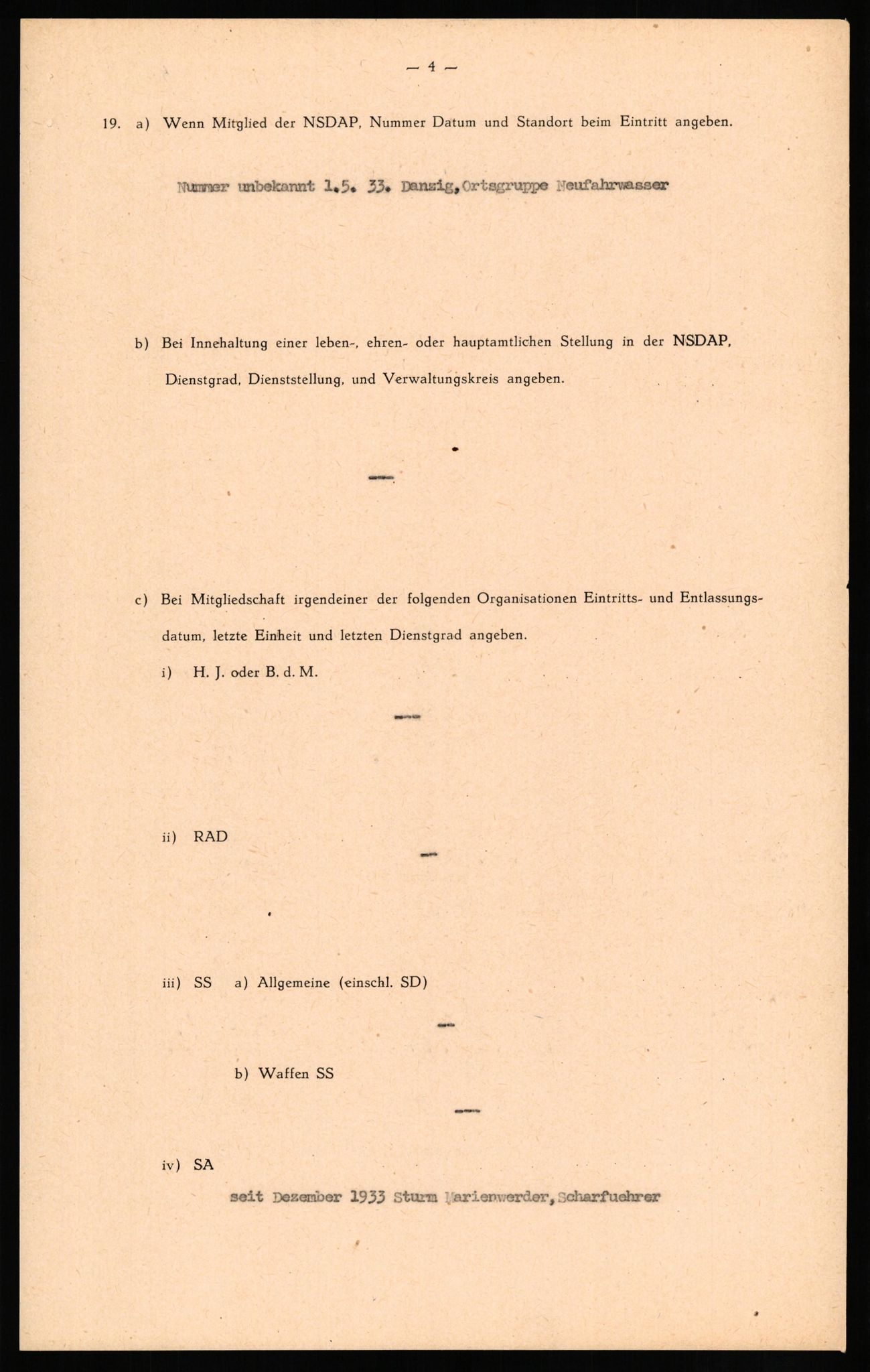 Forsvaret, Forsvarets overkommando II, AV/RA-RAFA-3915/D/Db/L0017: CI Questionaires. Tyske okkupasjonsstyrker i Norge. Tyskere., 1945-1946, p. 140