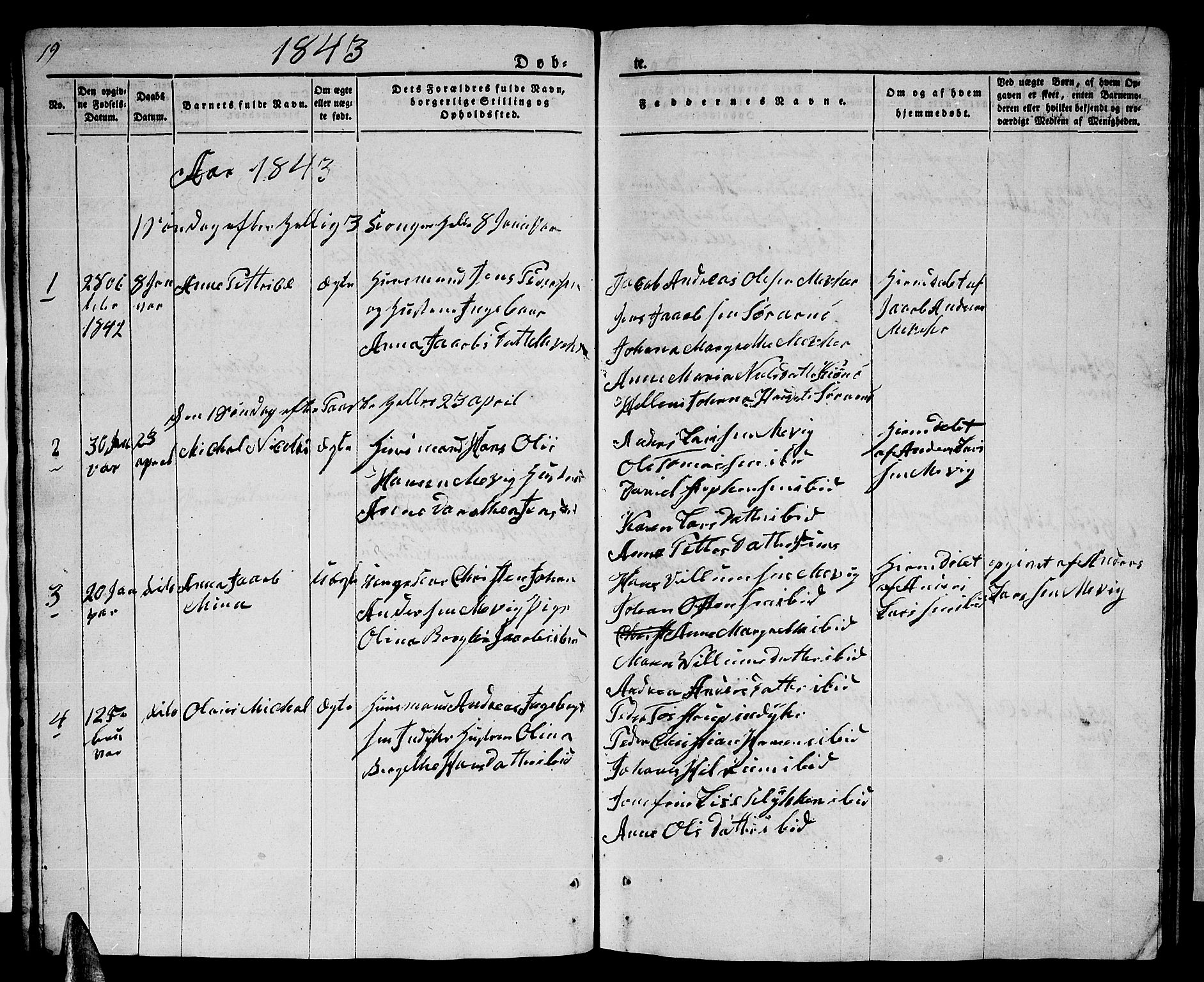 Ministerialprotokoller, klokkerbøker og fødselsregistre - Nordland, AV/SAT-A-1459/805/L0106: Parish register (copy) no. 805C02, 1841-1861, p. 19