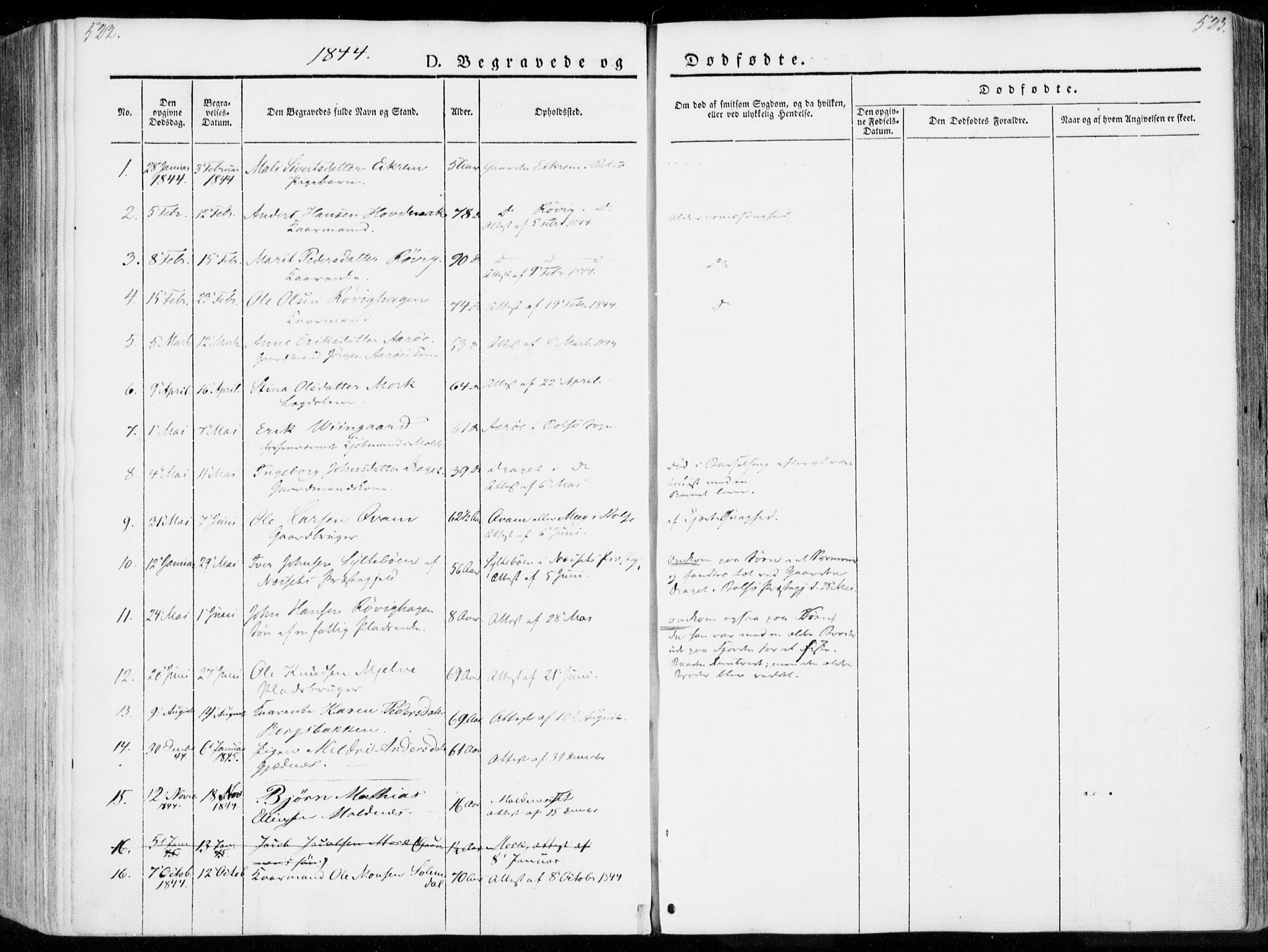 Ministerialprotokoller, klokkerbøker og fødselsregistre - Møre og Romsdal, SAT/A-1454/555/L0653: Parish register (official) no. 555A04, 1843-1869, p. 522-523