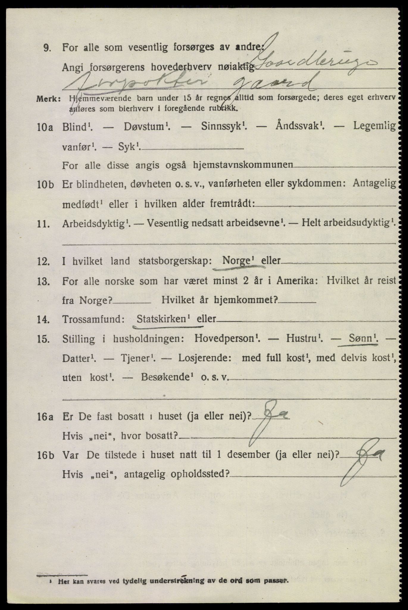 SAKO, 1920 census for Bø (Telemark), 1920, p. 3121