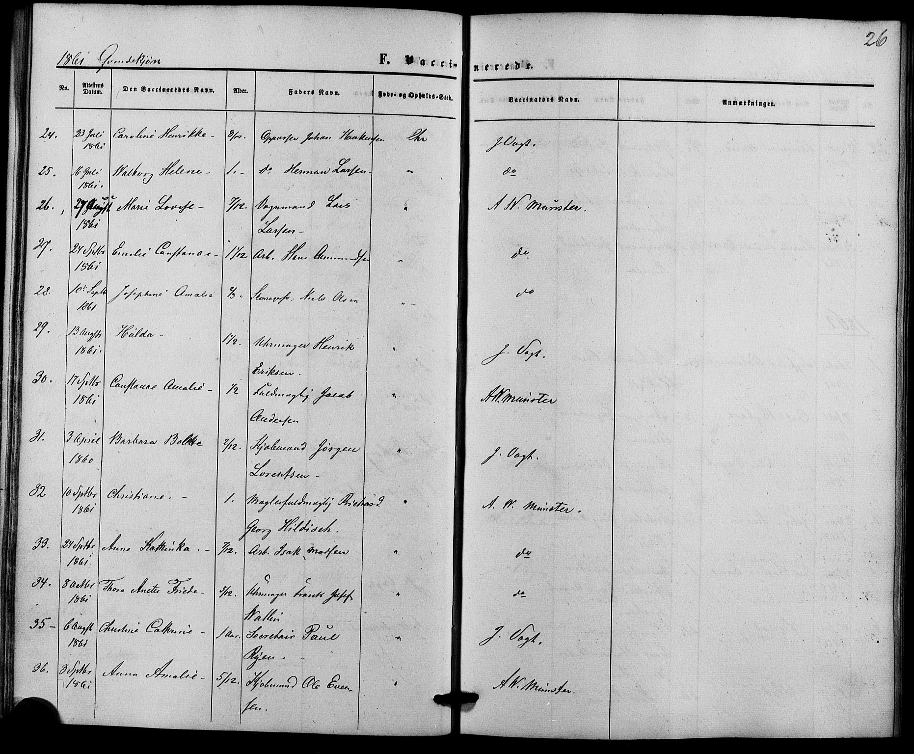 Trefoldighet prestekontor Kirkebøker, SAO/A-10882/F/Fh/L0001: Vaccination register no. 1, 1857-1867, p. 26