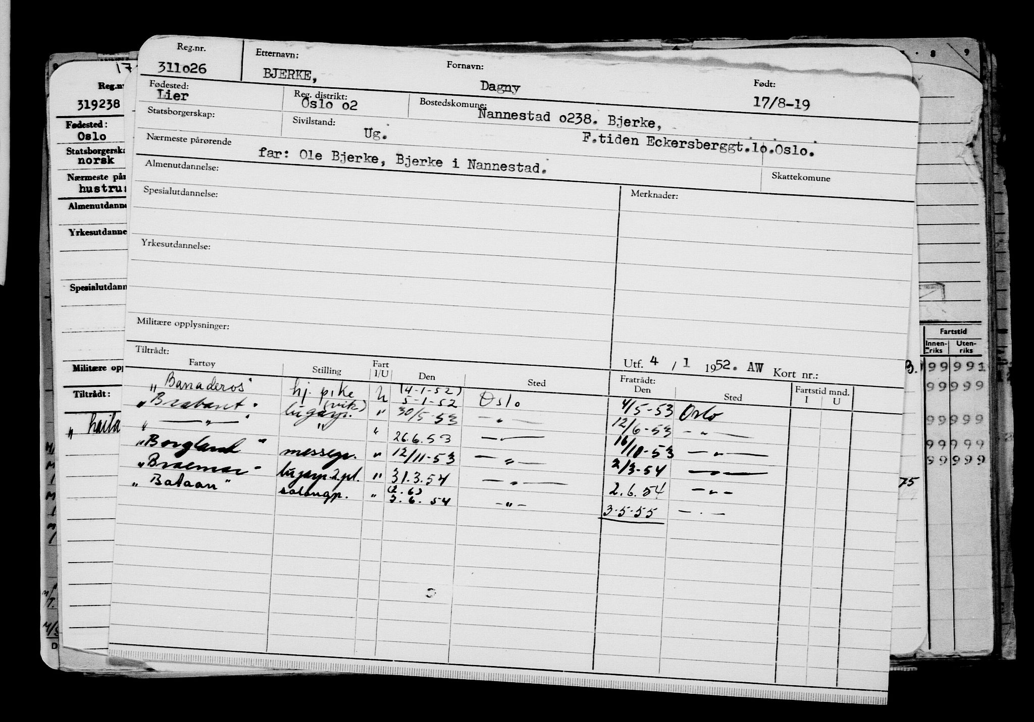 Direktoratet for sjømenn, RA/S-3545/G/Gb/L0171: Hovedkort, 1919, p. 120