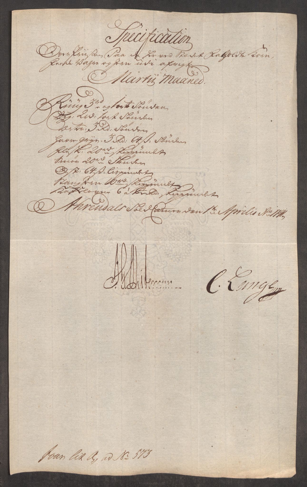 Rentekammeret inntil 1814, Realistisk ordnet avdeling, AV/RA-EA-4070/Oe/L0002: [Ø1]: Priskuranter, 1740-1744, p. 350
