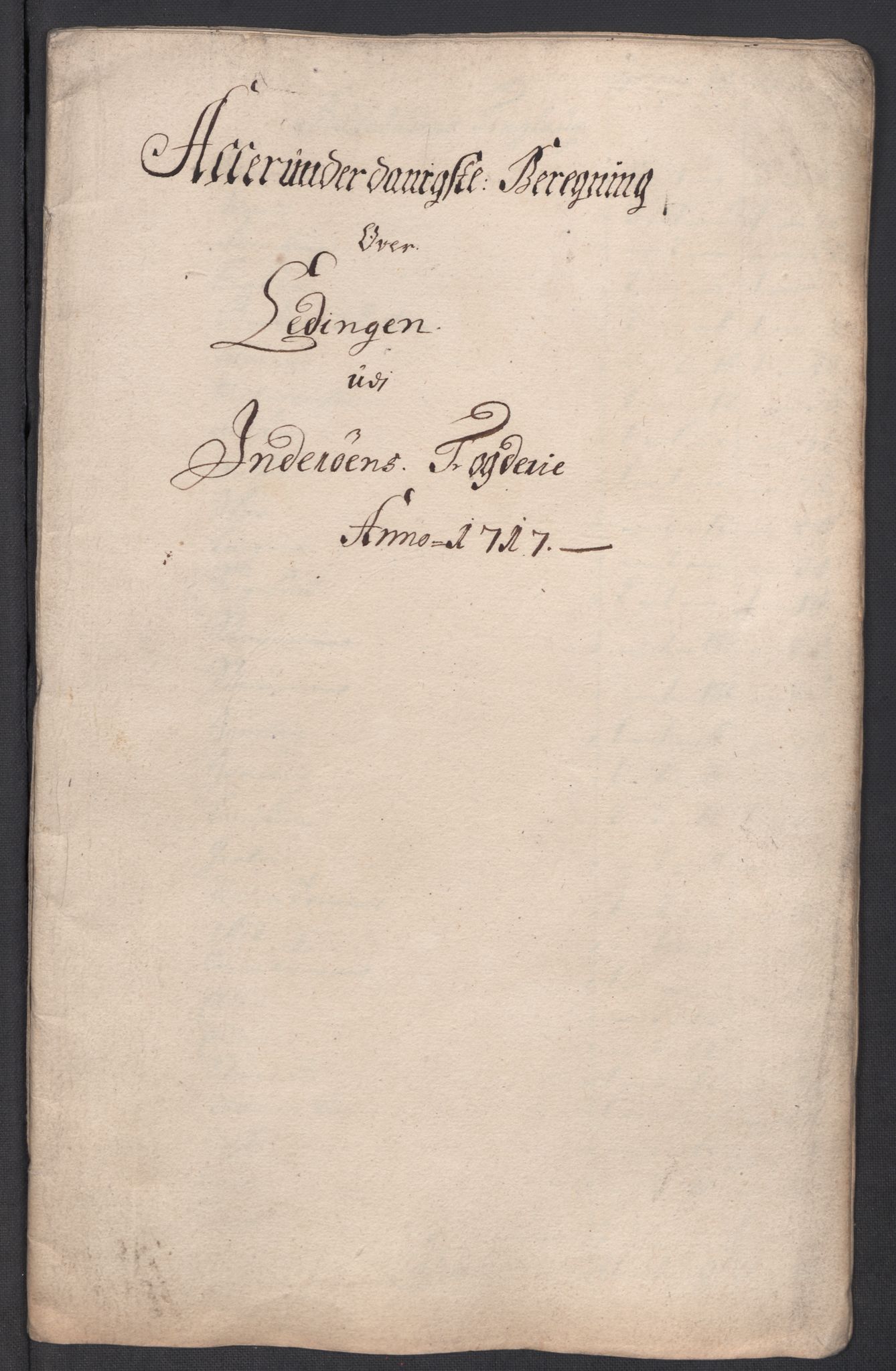 Rentekammeret inntil 1814, Reviderte regnskaper, Fogderegnskap, AV/RA-EA-4092/R63/L4325: Fogderegnskap Inderøy, 1717, p. 189