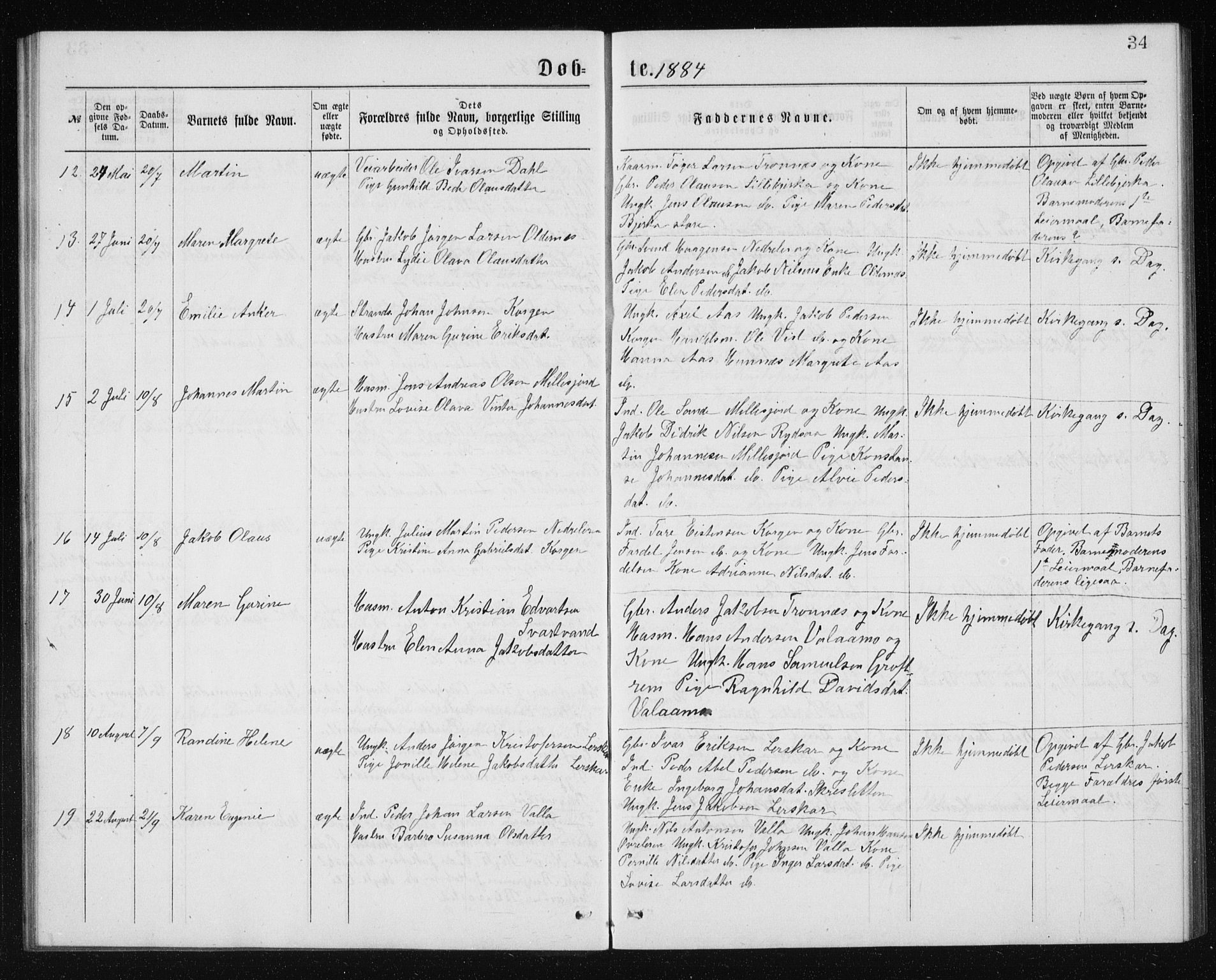 Ministerialprotokoller, klokkerbøker og fødselsregistre - Nordland, AV/SAT-A-1459/826/L0381: Parish register (copy) no. 826C01, 1877-1886, p. 34