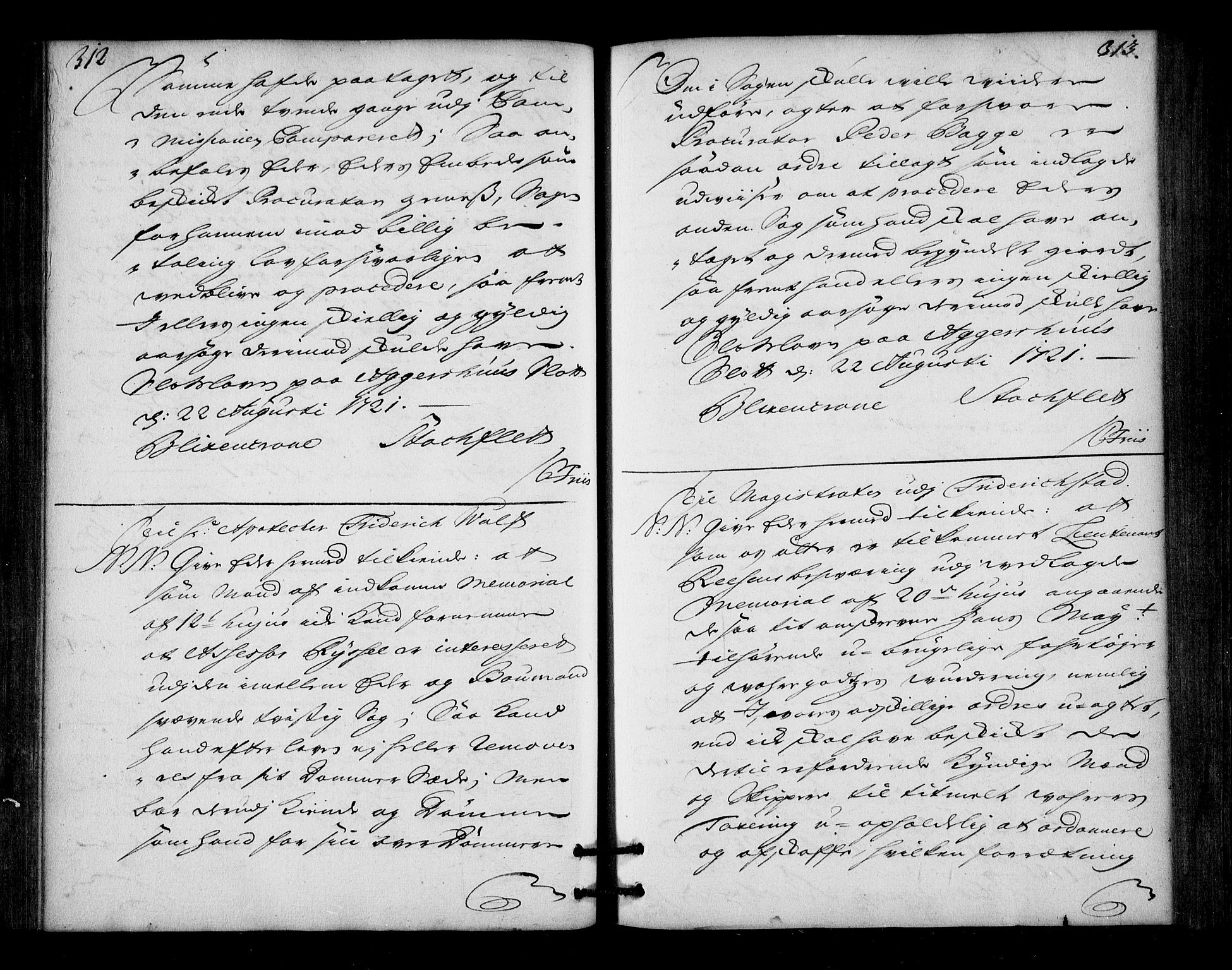 Stattholderembetet 1572-1771, AV/RA-EA-2870/Bd/L0013: Ordreprotokoll, 1720-1722, p. 312-313
