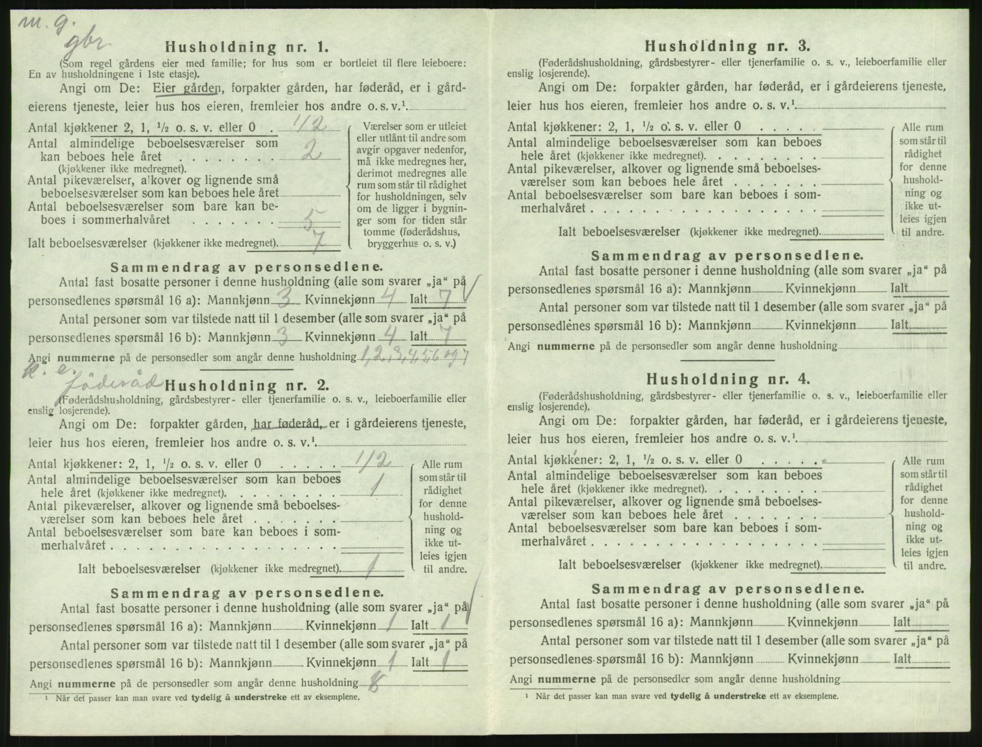 SAT, 1920 census for Fræna, 1920, p. 1104