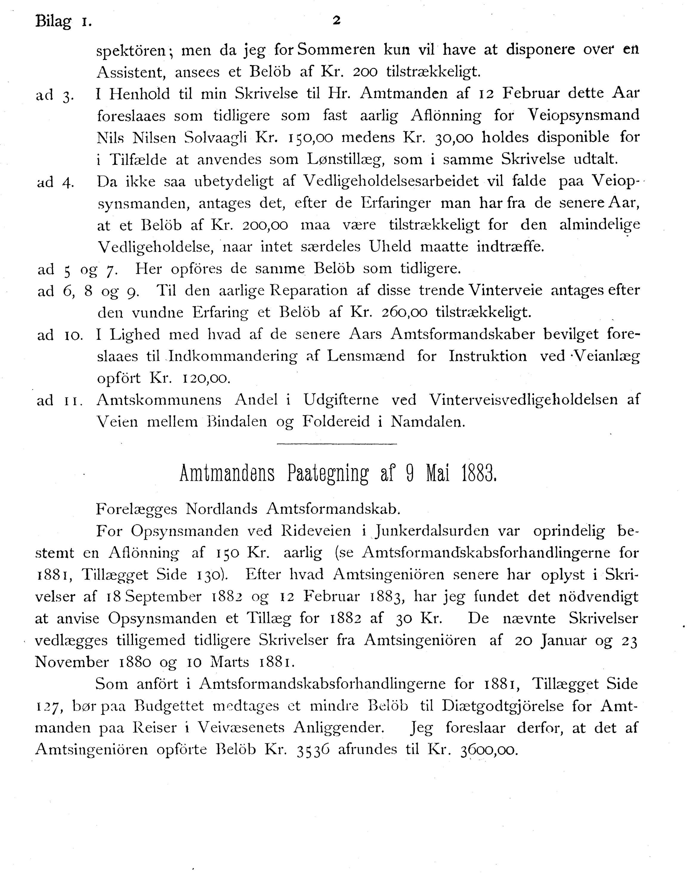 Nordland Fylkeskommune. Fylkestinget, AIN/NFK-17/176/A/Ac/L0014: Fylkestingsforhandlinger 1881-1885, 1881-1885