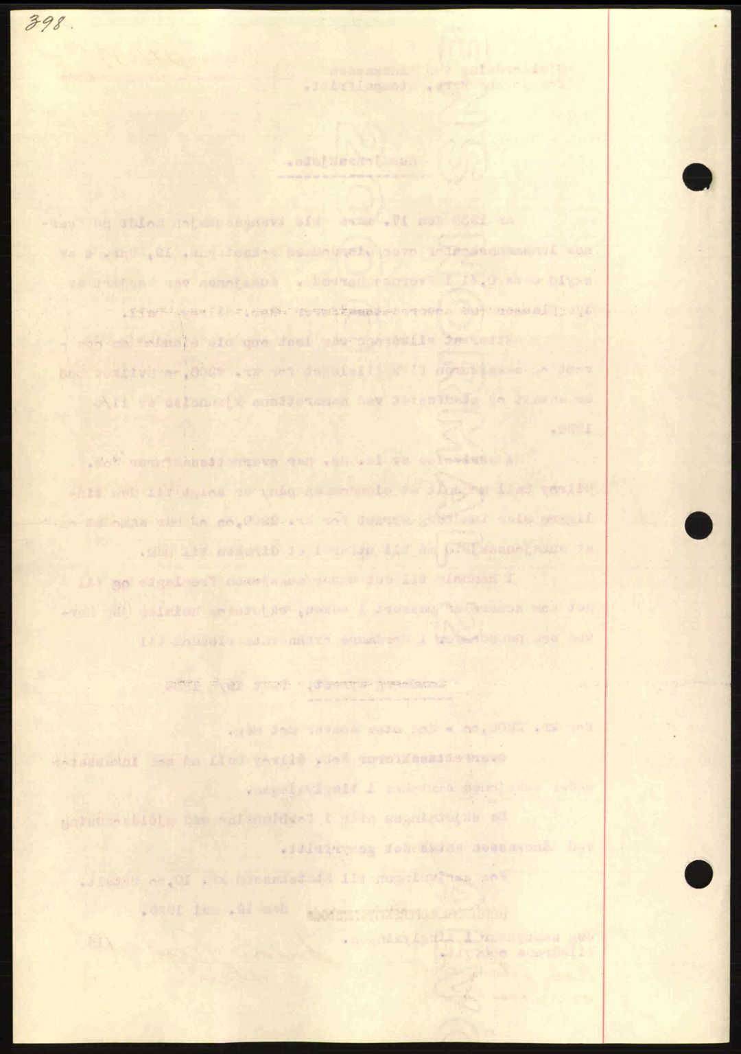 Nordmøre sorenskriveri, SAT/A-4132/1/2/2Ca: Mortgage book no. A86, 1939-1939, Diary no: : 1271/1939