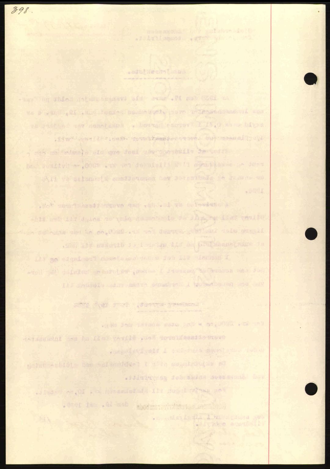 Nordmøre sorenskriveri, AV/SAT-A-4132/1/2/2Ca: Mortgage book no. A86, 1939-1939, Diary no: : 1271/1939