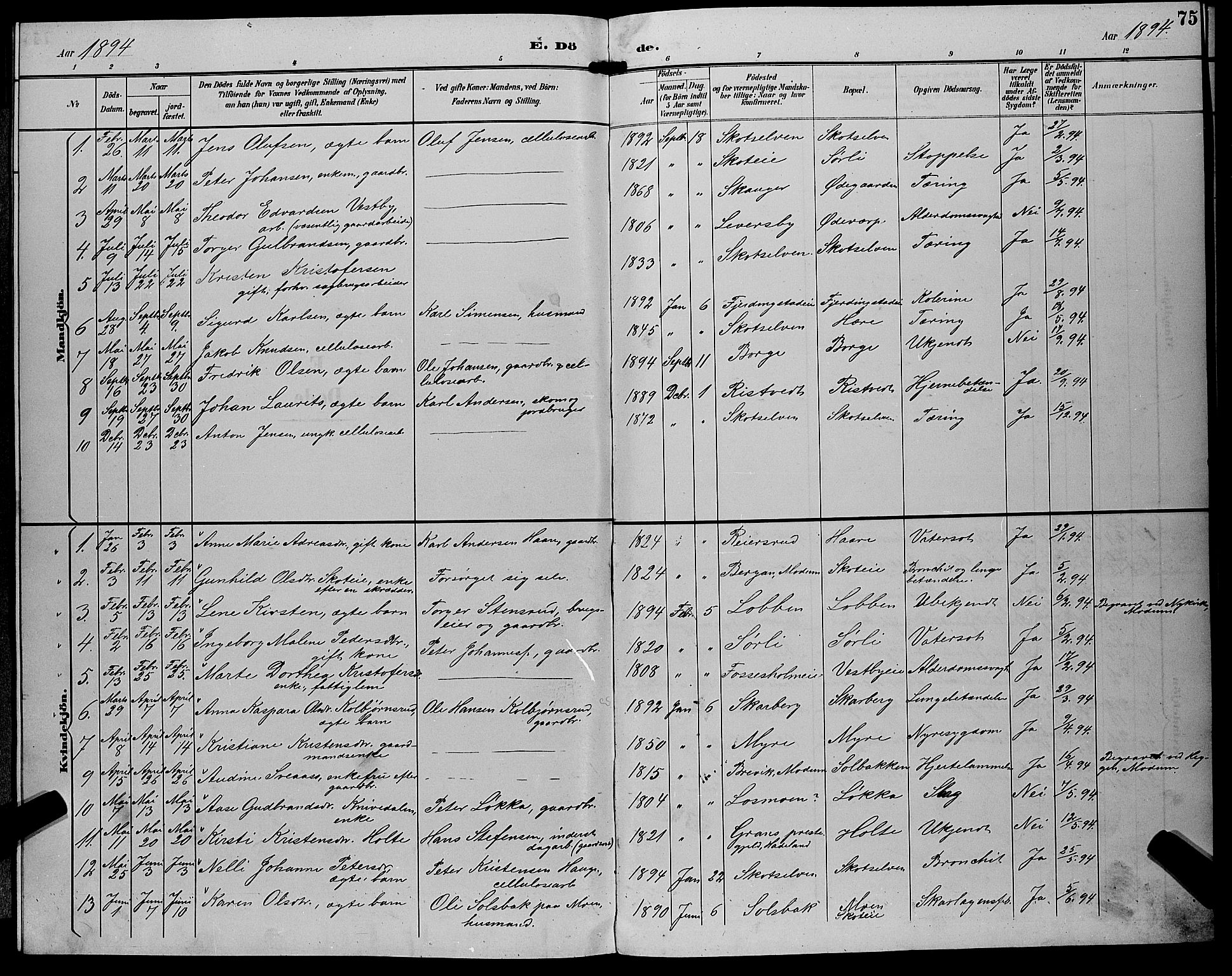 Eiker kirkebøker, AV/SAKO-A-4/G/Gb/L0004: Parish register (copy) no. II 4, 1894-1900, p. 75