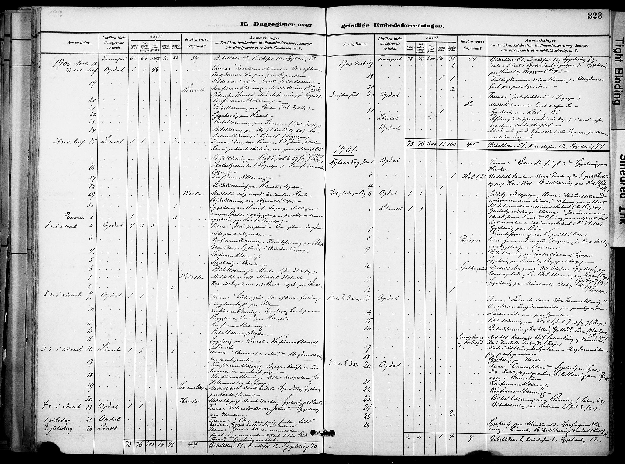 Ministerialprotokoller, klokkerbøker og fødselsregistre - Sør-Trøndelag, SAT/A-1456/678/L0902: Parish register (official) no. 678A11, 1895-1911, p. 323