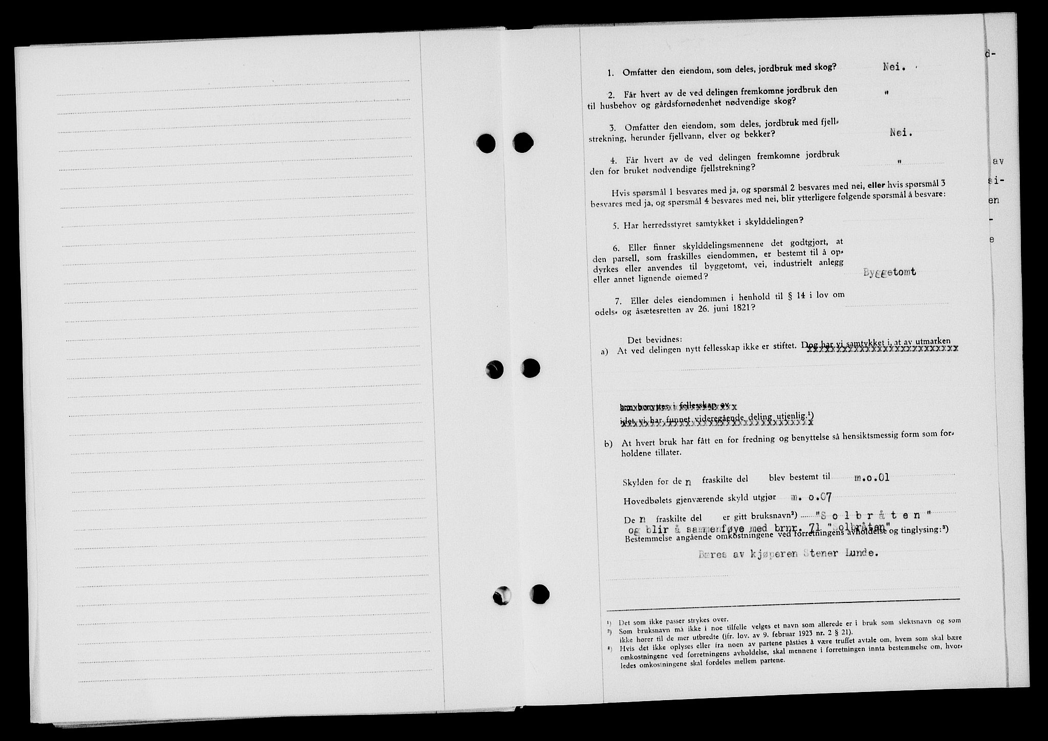 Flekkefjord sorenskriveri, SAK/1221-0001/G/Gb/Gba/L0059: Mortgage book no. A-7, 1944-1945, Diary no: : 406/1945