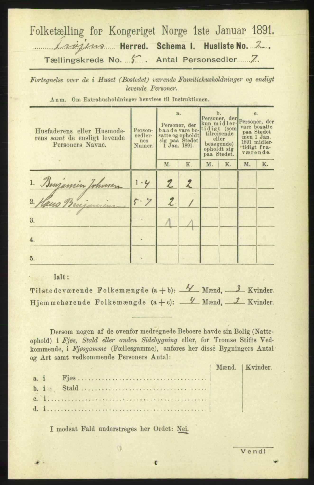 RA, 1891 census for 1619 Frøya, 1891, p. 3239