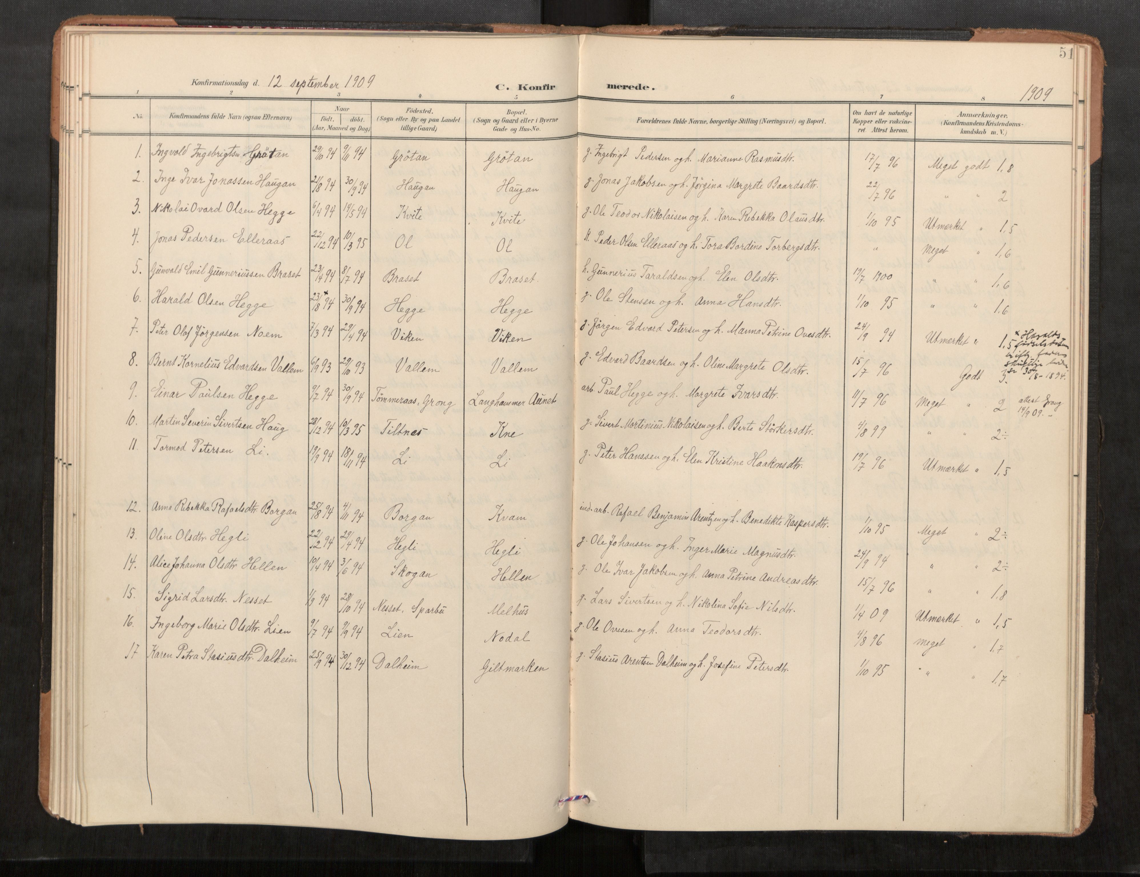 Stod sokneprestkontor, SAT/A-1164/1/I/I1/I1a/L0001: Parish register (official) no. 1, 1900-1912, p. 51