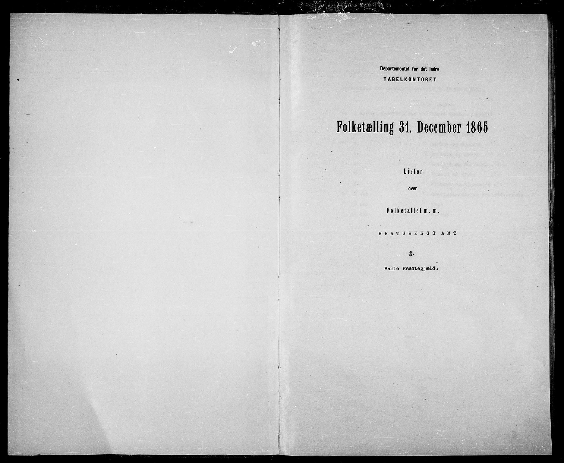 RA, 1865 census for Bamble, 1865, p. 3