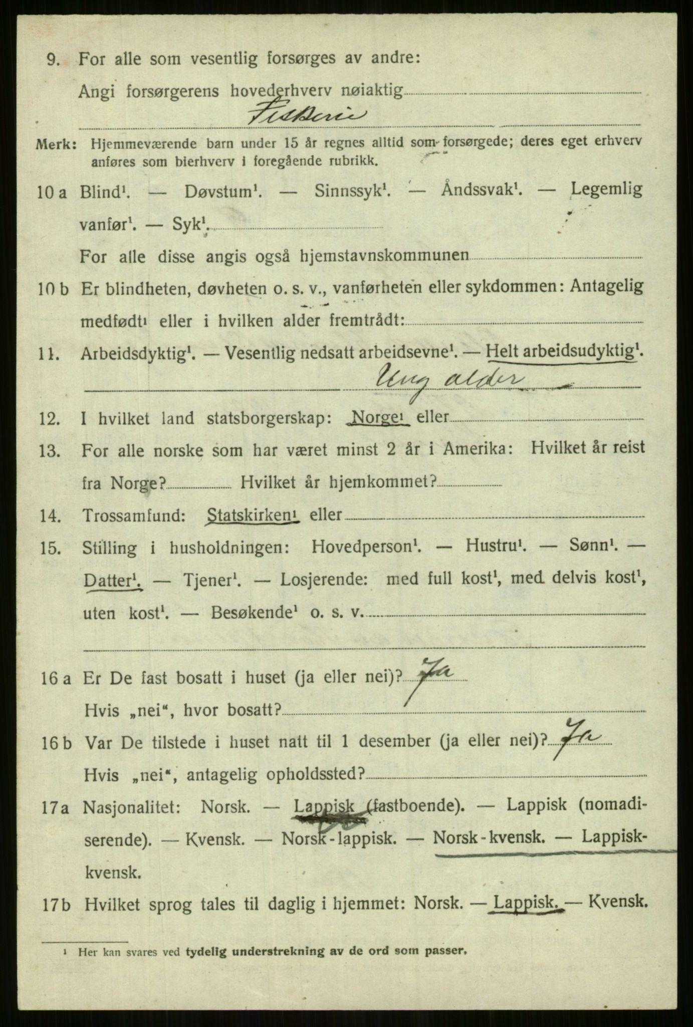 SATØ, 1920 census for Lyngen, 1920, p. 3482