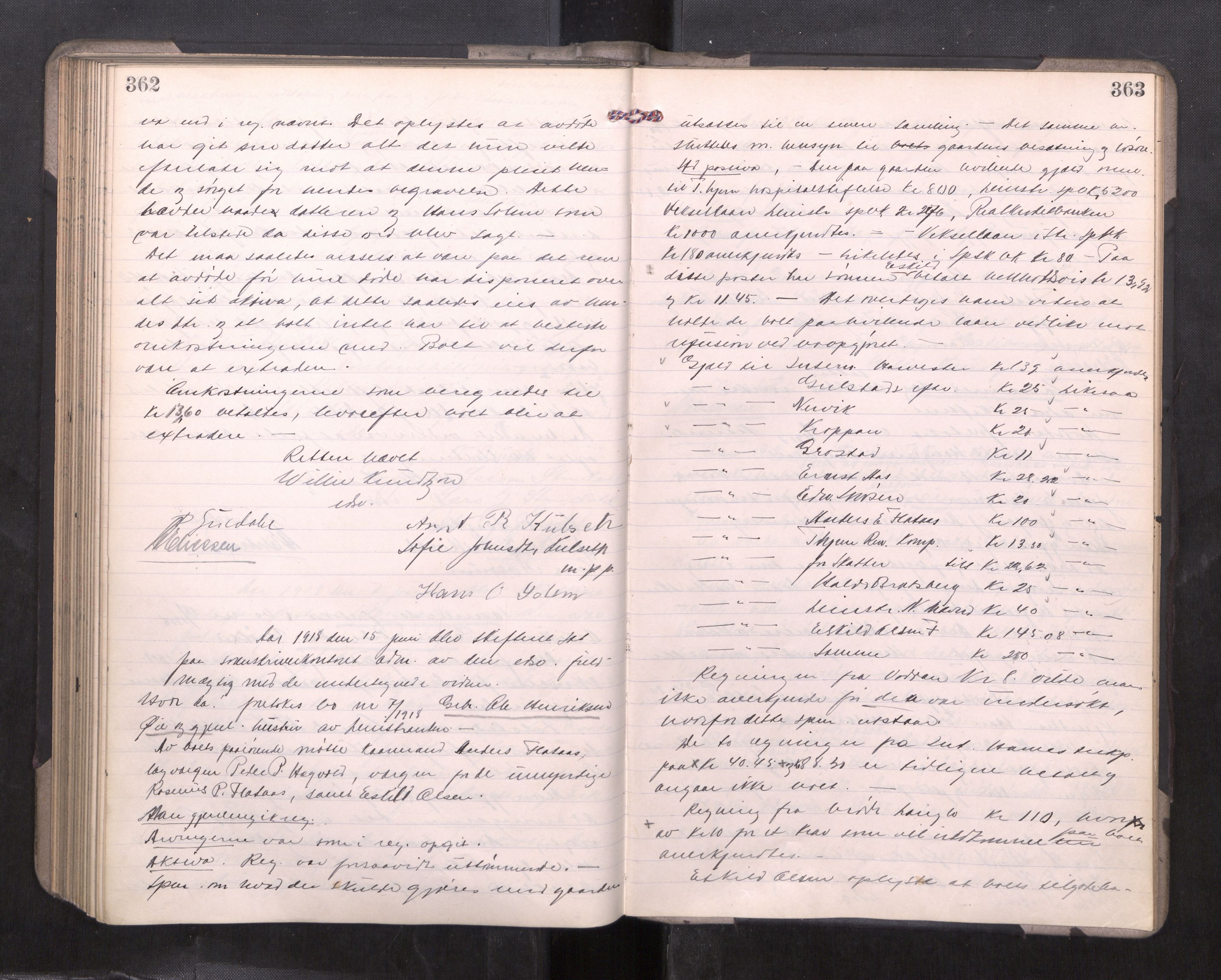 Strinda og Selbu sorenskriveri, AV/SAT-A-0015/3/3B/L0012: Skifteforhandlingsprot. 12, 1915-1919, p. 362-363