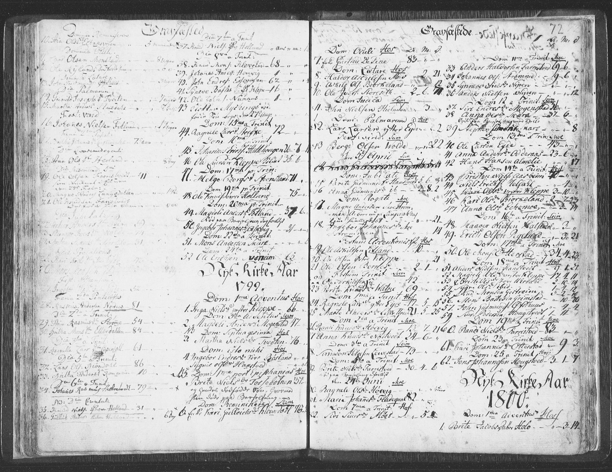 Hosanger sokneprestembete, AV/SAB-A-75801/H/Haa: Parish register (official) no. A 3, 1793-1811, p. 71b-72a