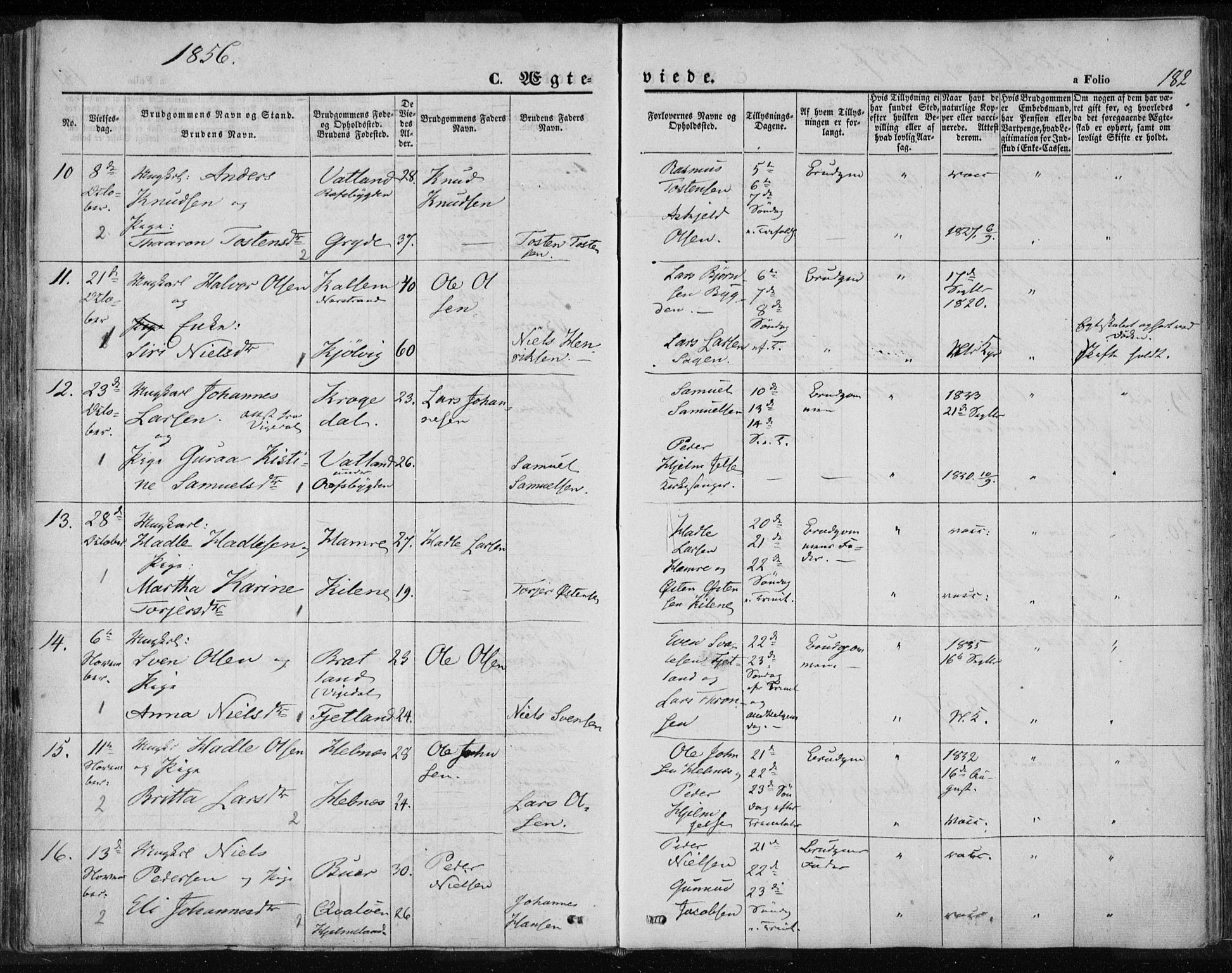 Jelsa sokneprestkontor, AV/SAST-A-101842/01/IV: Parish register (official) no. A 7, 1854-1866, p. 182