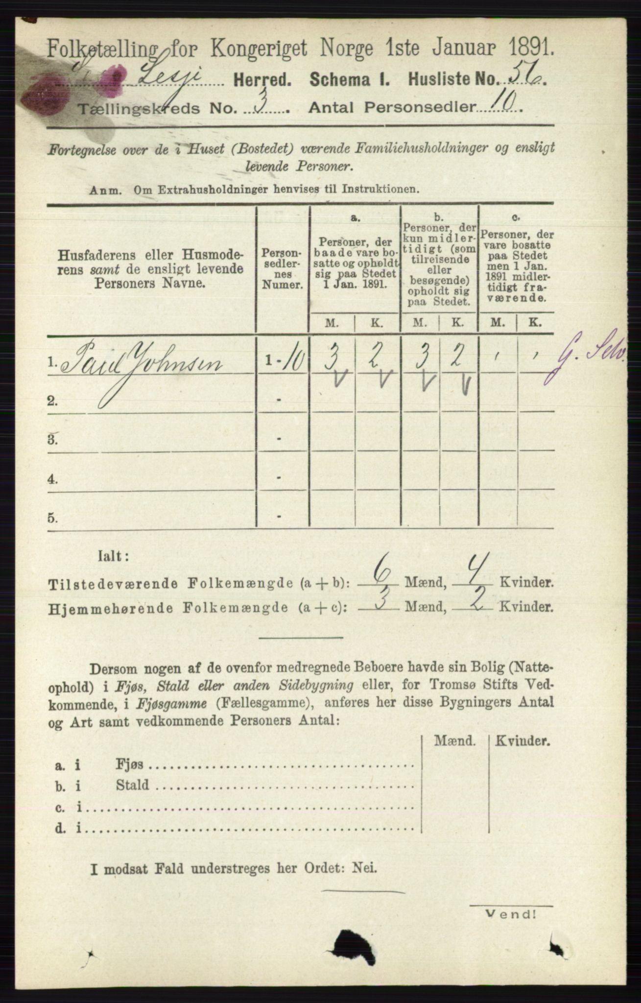 RA, 1891 census for 0512 Lesja, 1891, p. 625