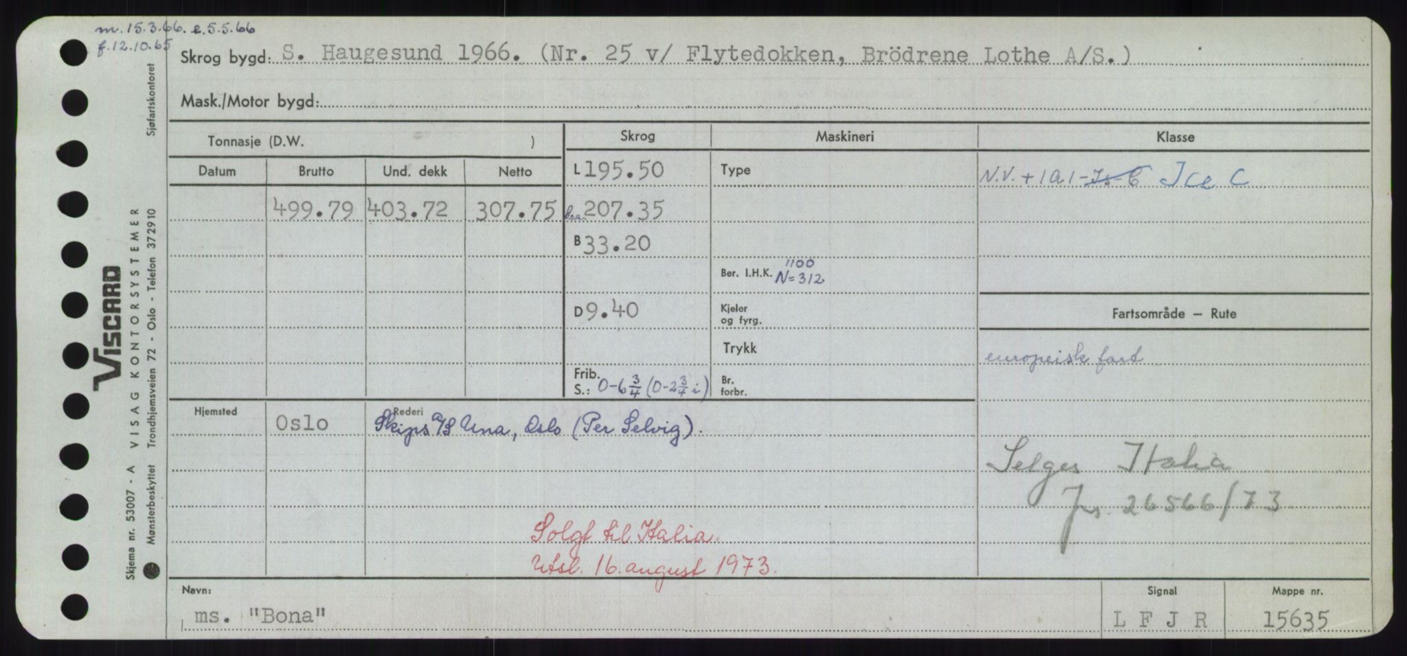 Sjøfartsdirektoratet med forløpere, Skipsmålingen, RA/S-1627/H/Hd/L0004: Fartøy, Bia-Boy, p. 477