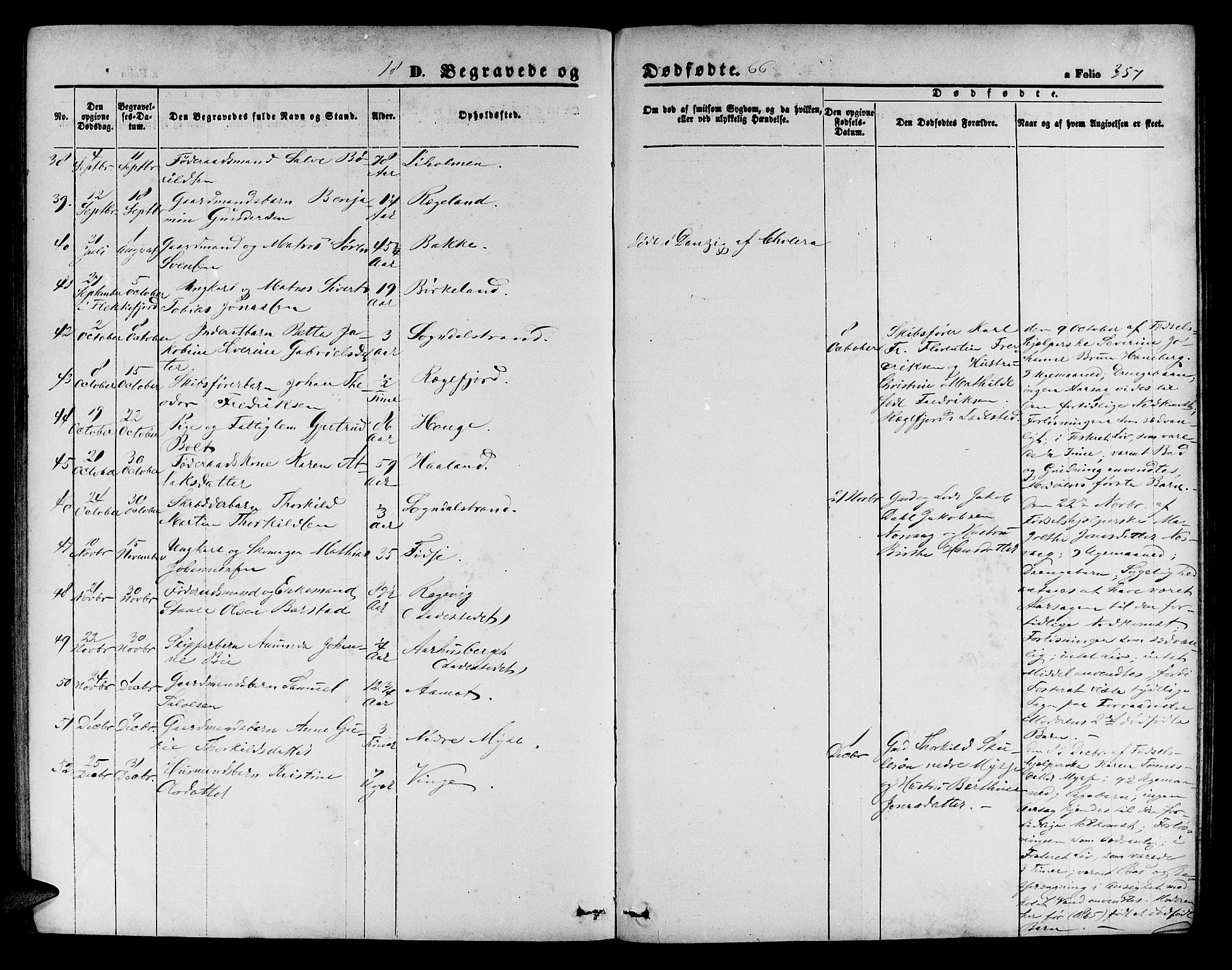 Sokndal sokneprestkontor, SAST/A-101808: Parish register (copy) no. B 3, 1865-1879, p. 357