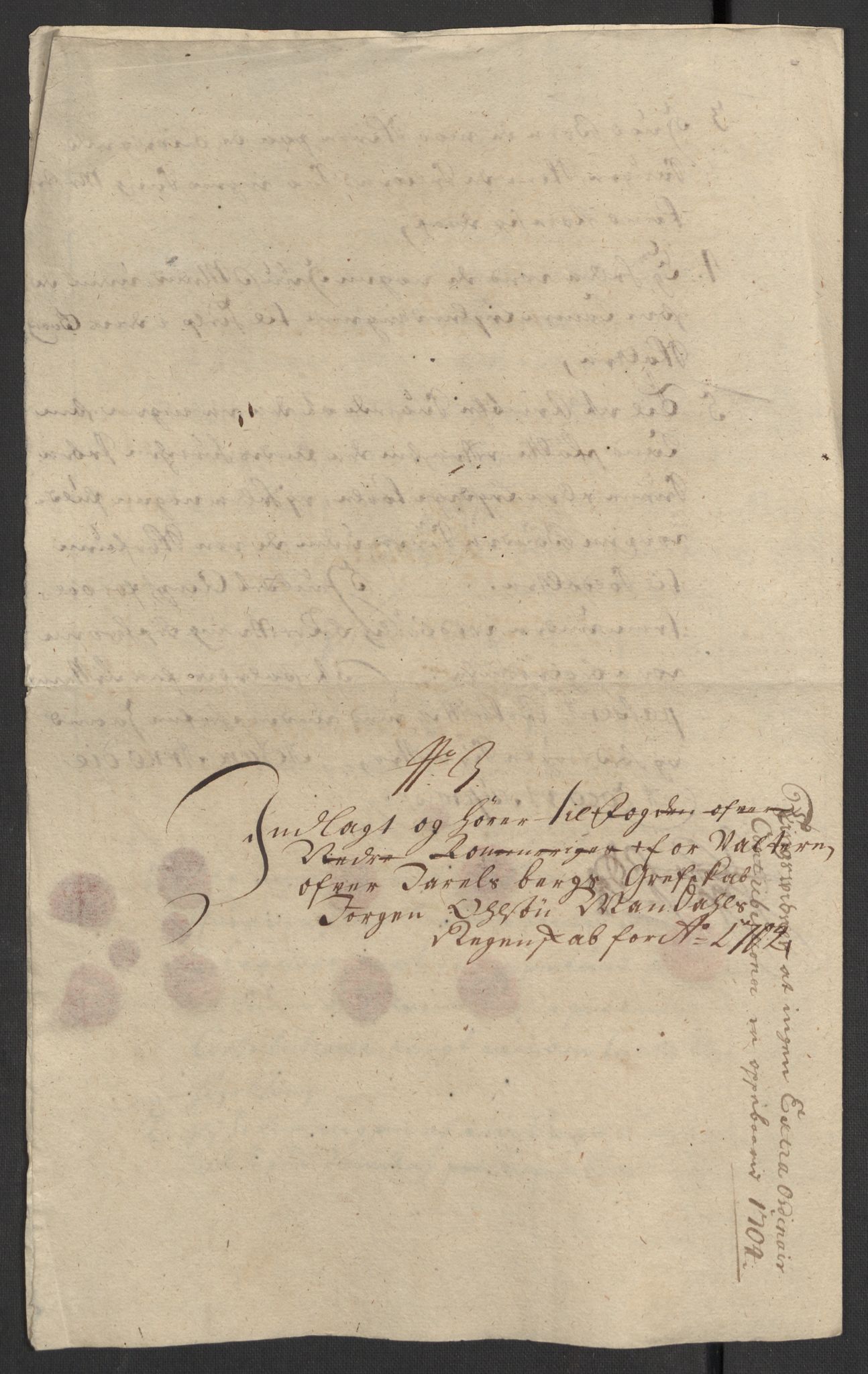 Rentekammeret inntil 1814, Reviderte regnskaper, Fogderegnskap, AV/RA-EA-4092/R32/L1871: Fogderegnskap Jarlsberg grevskap, 1703-1705, p. 230