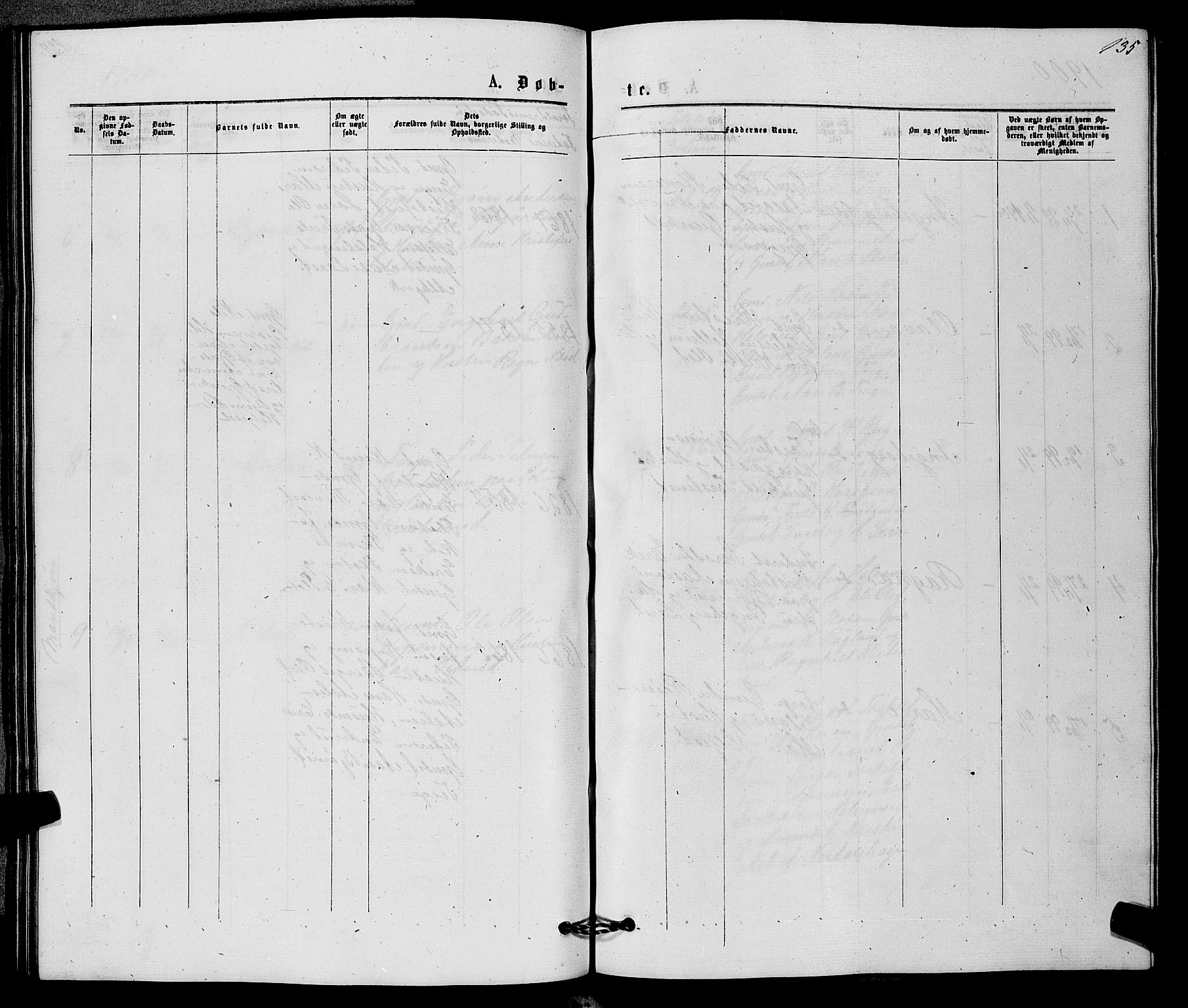 Sigdal kirkebøker, SAKO/A-245/G/Gb/L0002: Parish register (copy) no. II 2, 1875-1900, p. 135