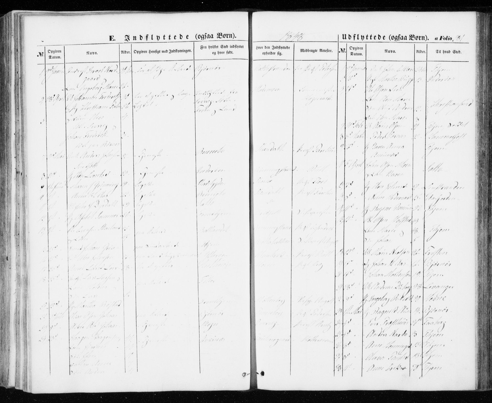 Ministerialprotokoller, klokkerbøker og fødselsregistre - Sør-Trøndelag, AV/SAT-A-1456/606/L0291: Parish register (official) no. 606A06, 1848-1856, p. 281