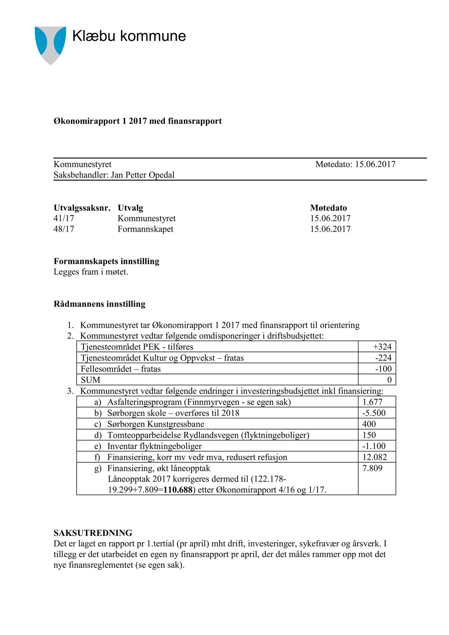 Klæbu Kommune, TRKO/KK/01-KS/L010: Kommunestyret - Møtedokumenter, 2017, p. 1265