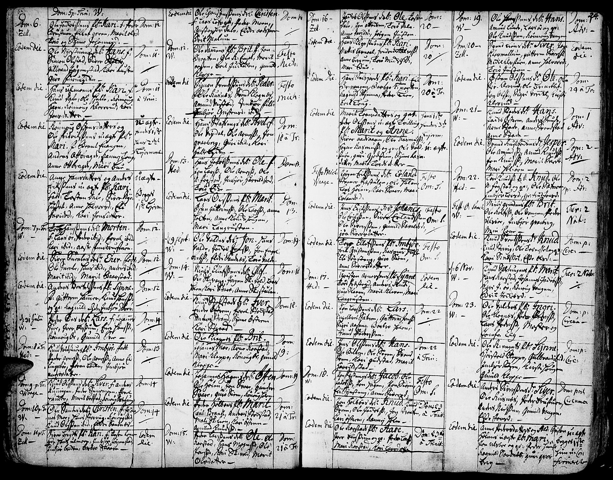 Vågå prestekontor, SAH/PREST-076/H/Ha/Haa/L0001: Parish register (official) no. 1, 1739-1810, p. 24