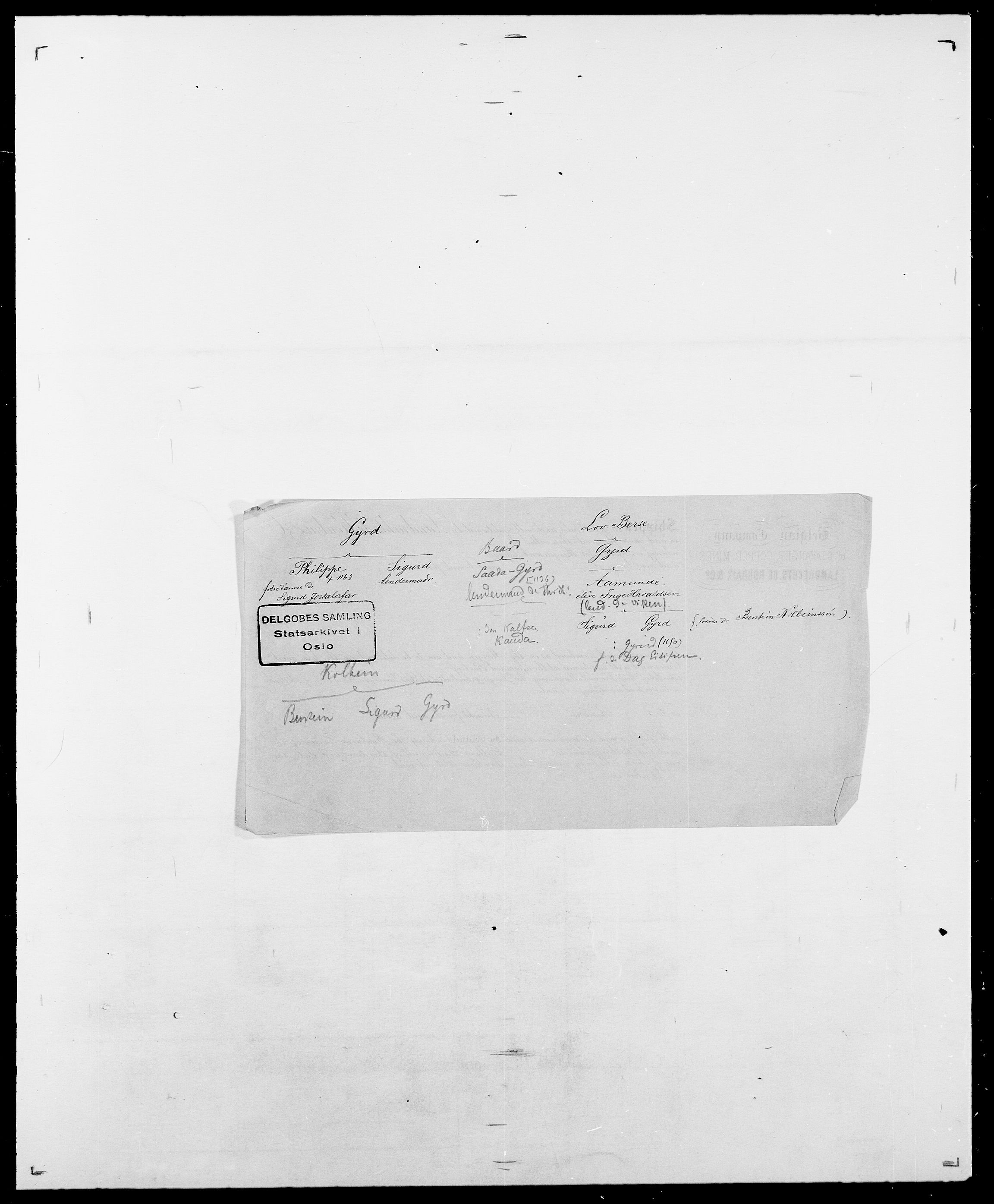 Delgobe, Charles Antoine - samling, AV/SAO-PAO-0038/D/Da/L0015: Grodtshilling - Halvorsæth, p. 538