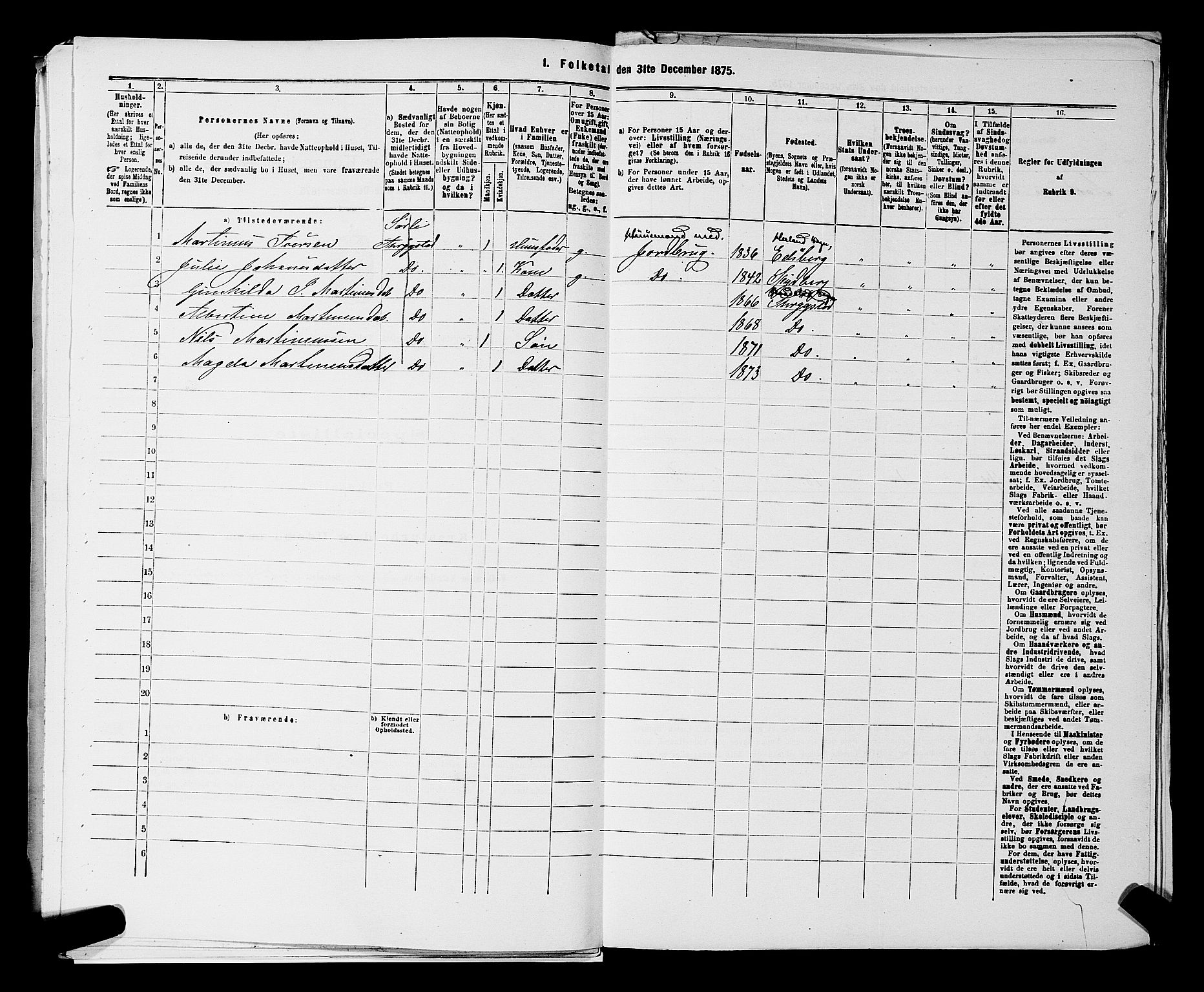 RA, 1875 census for 0122P Trøgstad, 1875, p. 1164