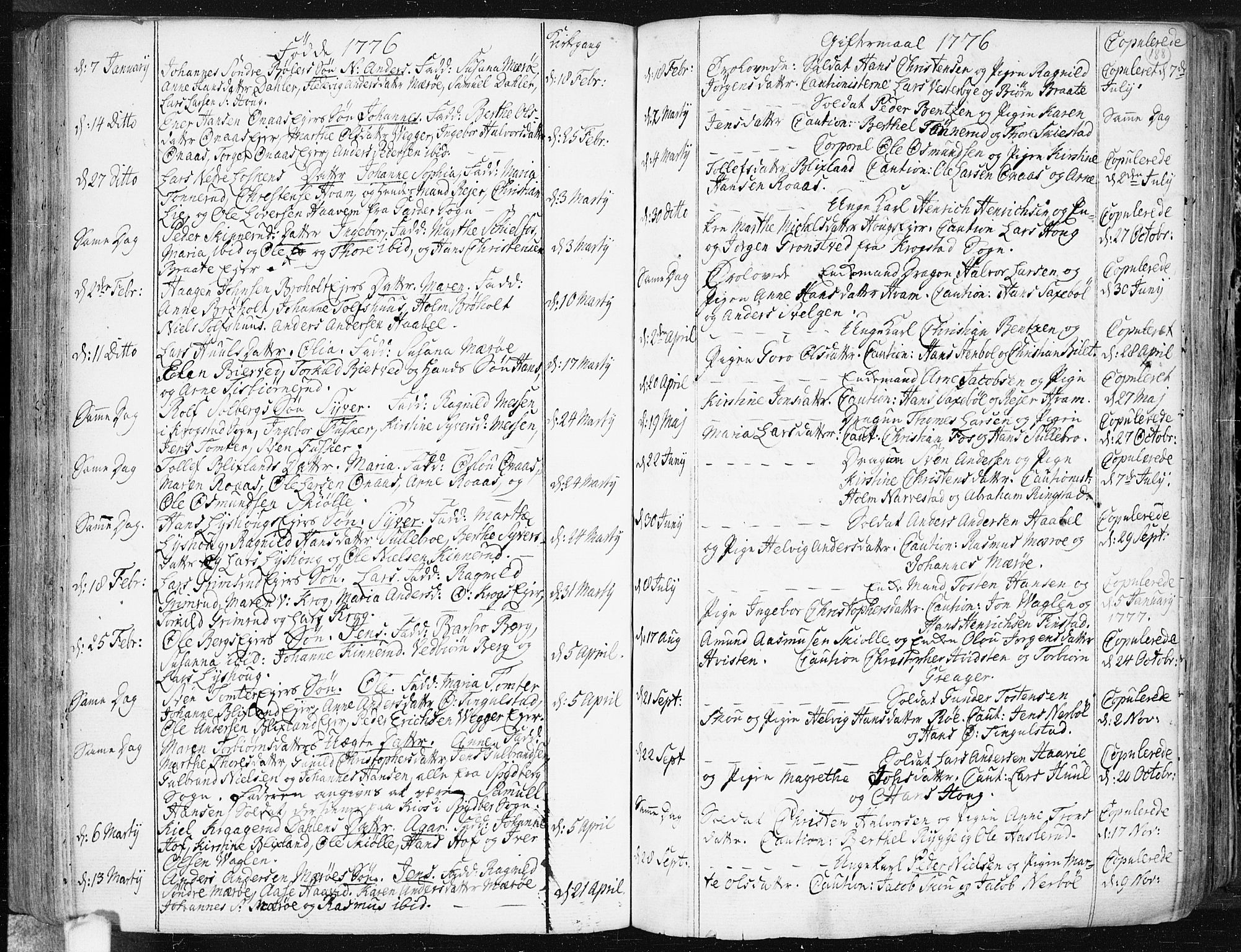 Hobøl prestekontor Kirkebøker, AV/SAO-A-2002/F/Fa/L0001: Parish register (official) no. I 1, 1733-1814, p. 188