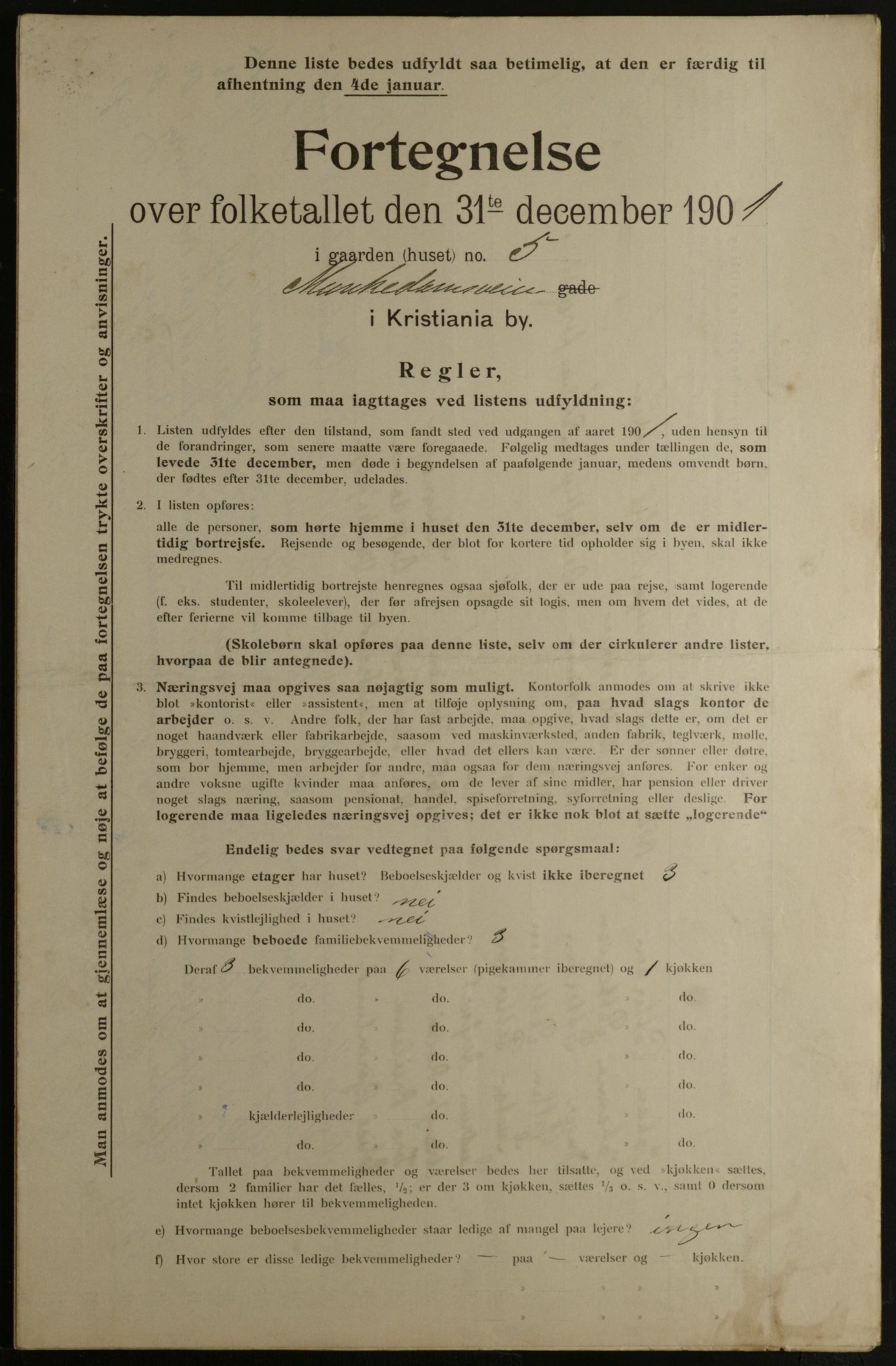 OBA, Municipal Census 1901 for Kristiania, 1901, p. 10245