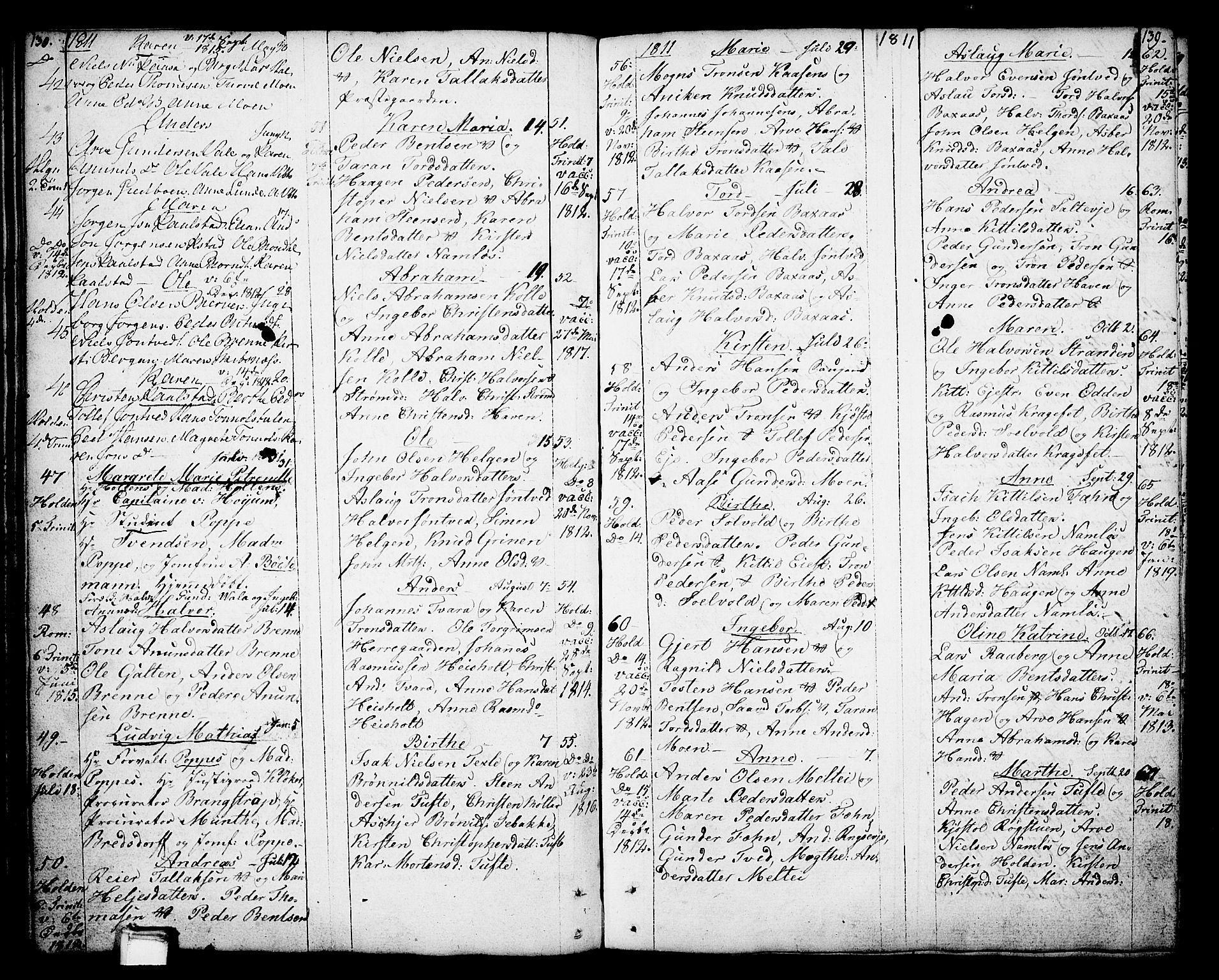 Holla kirkebøker, SAKO/A-272/F/Fa/L0002: Parish register (official) no. 2, 1779-1814, p. 138-139