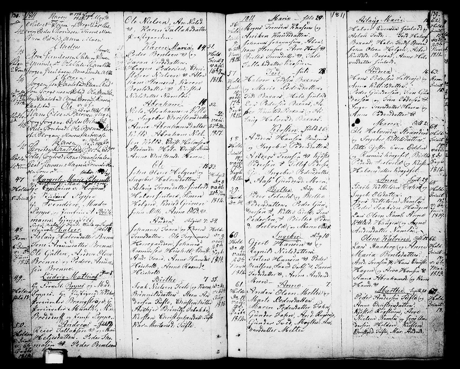 Holla kirkebøker, AV/SAKO-A-272/F/Fa/L0002: Parish register (official) no. 2, 1779-1814, p. 138-139