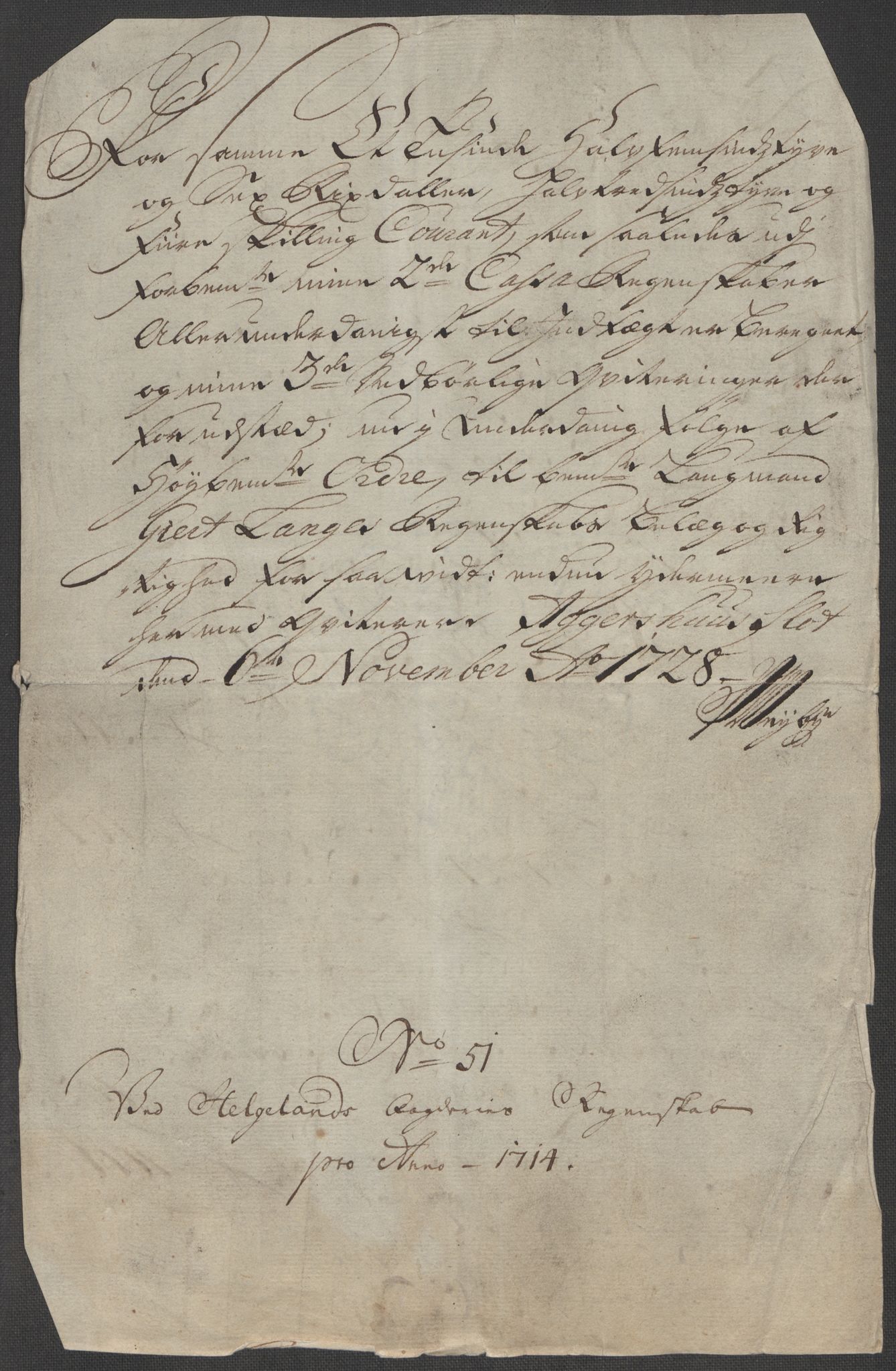 Rentekammeret inntil 1814, Reviderte regnskaper, Fogderegnskap, RA/EA-4092/R65/L4513: Fogderegnskap Helgeland, 1714-1715, p. 331