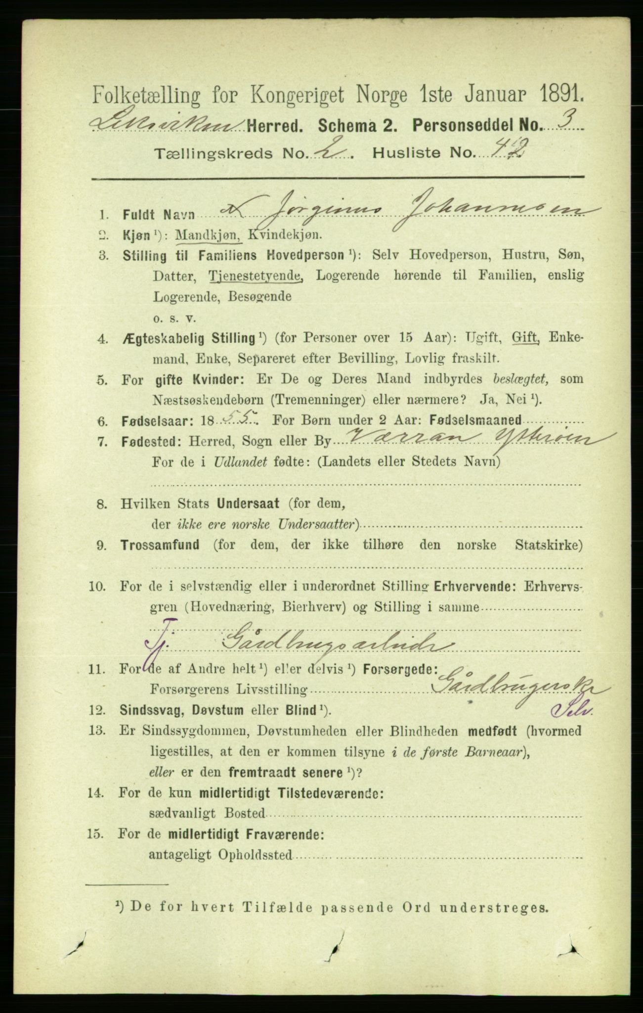 RA, 1891 census for 1718 Leksvik, 1891, p. 898