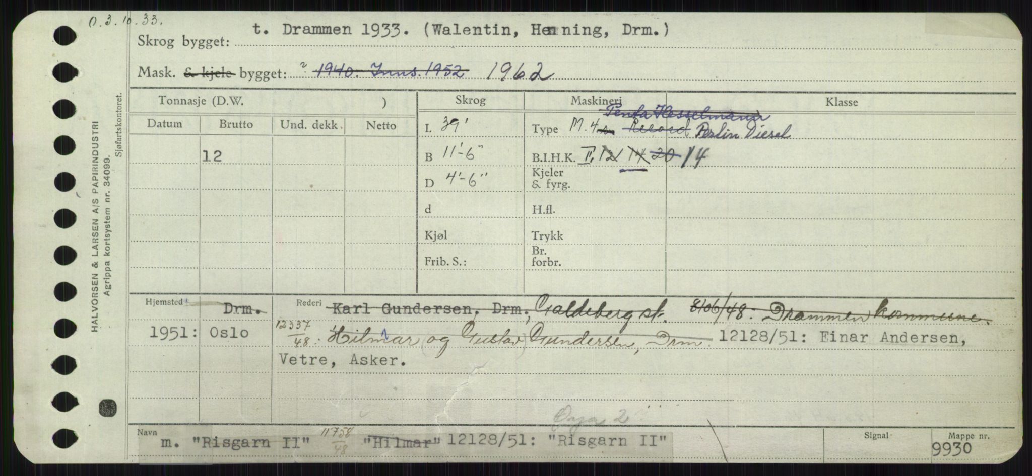 Sjøfartsdirektoratet med forløpere, Skipsmålingen, RA/S-1627/H/Ha/L0004/0002: Fartøy, Mas-R / Fartøy, Odin-R, p. 725