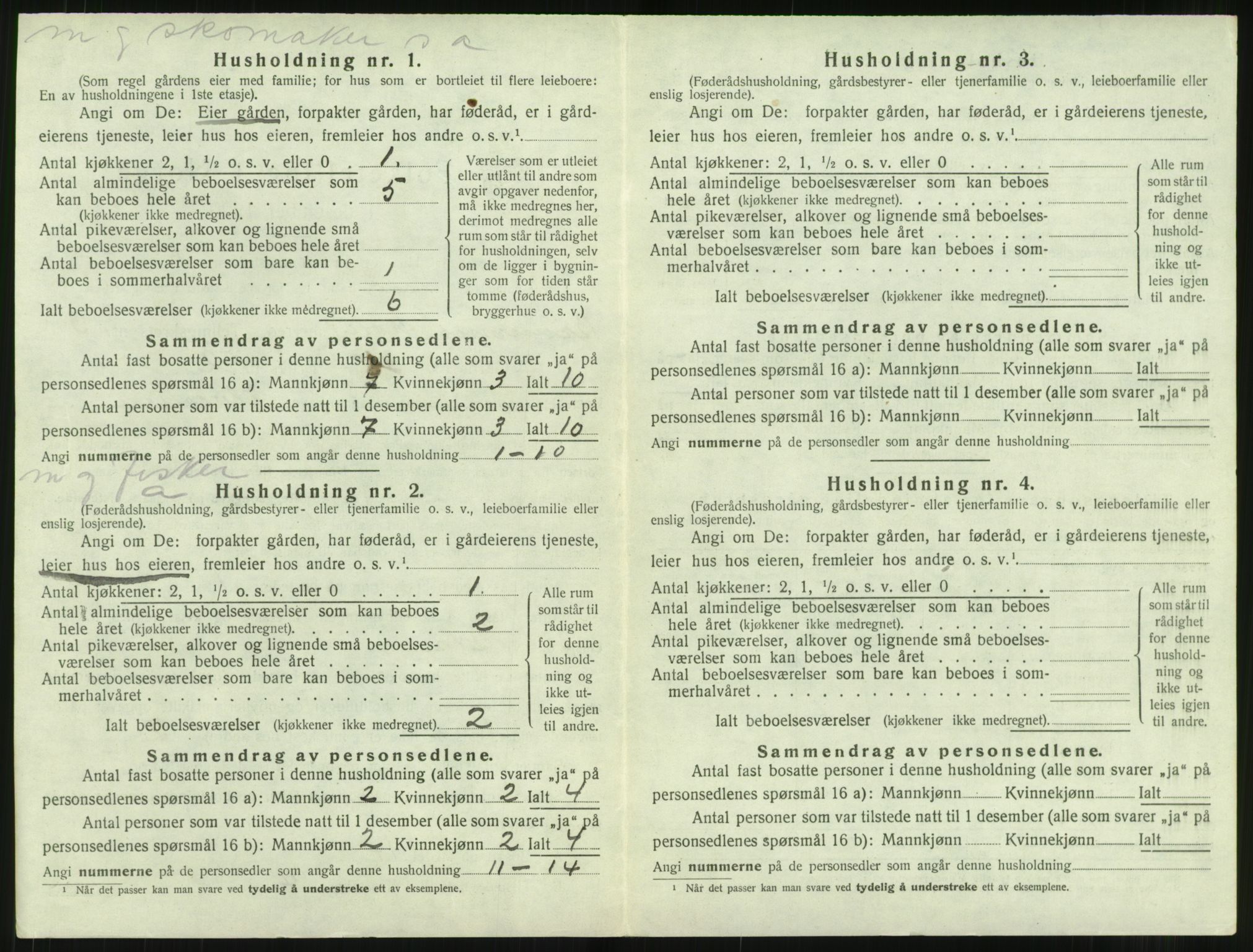 SAT, 1920 census for Bremsnes, 1920, p. 340