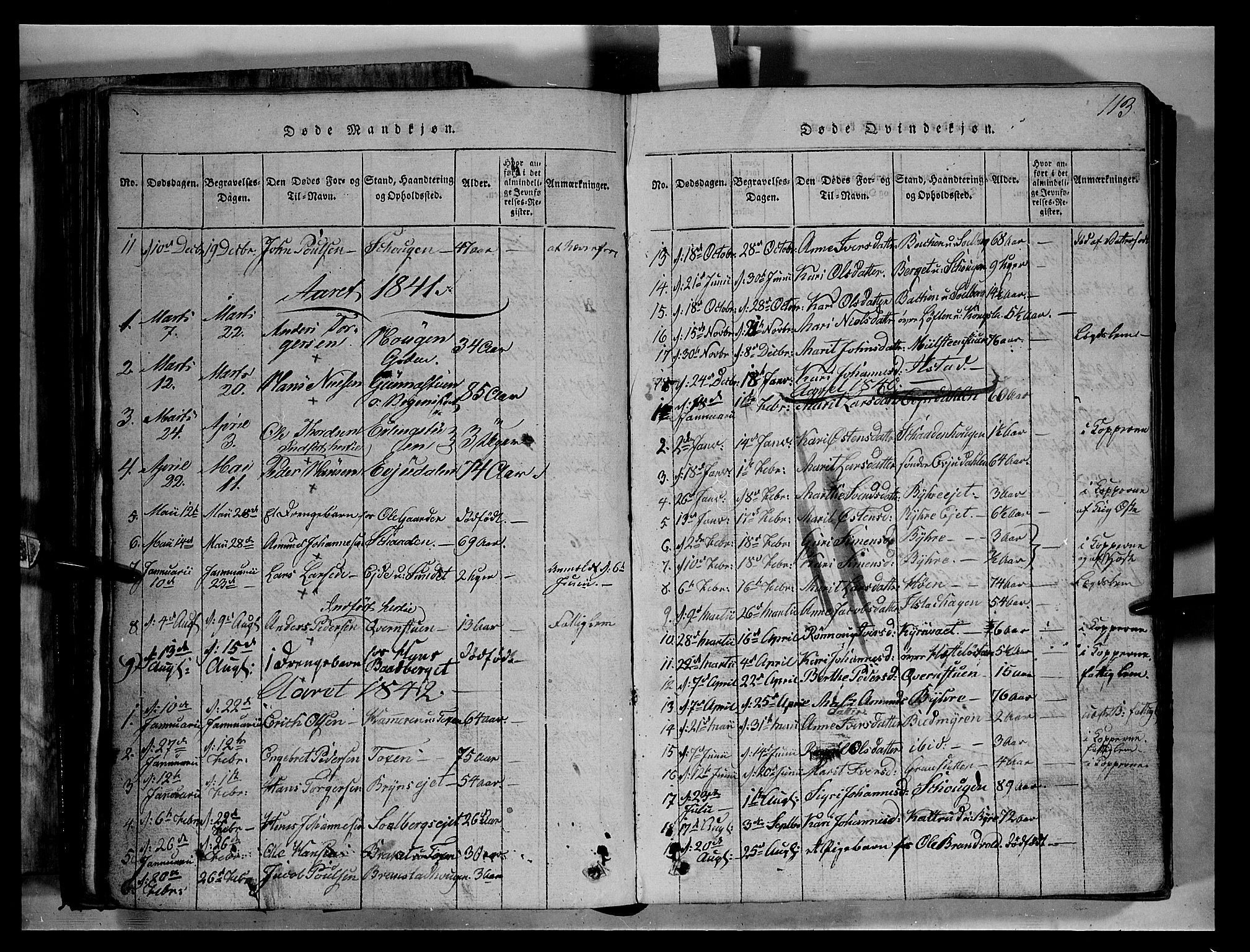 Fron prestekontor, AV/SAH-PREST-078/H/Ha/Hab/L0004: Parish register (copy) no. 4, 1816-1850, p. 113