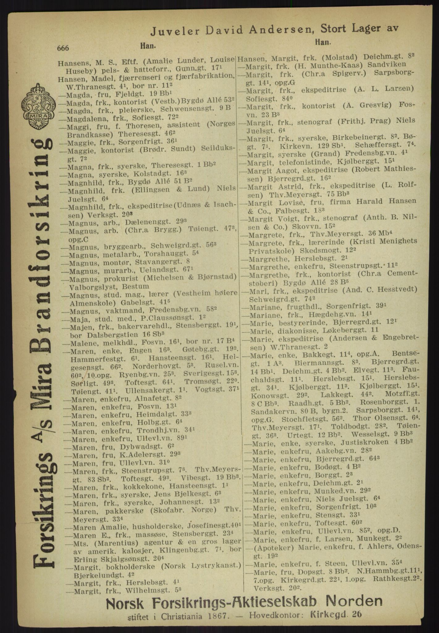 Kristiania/Oslo adressebok, PUBL/-, 1918, p. 691