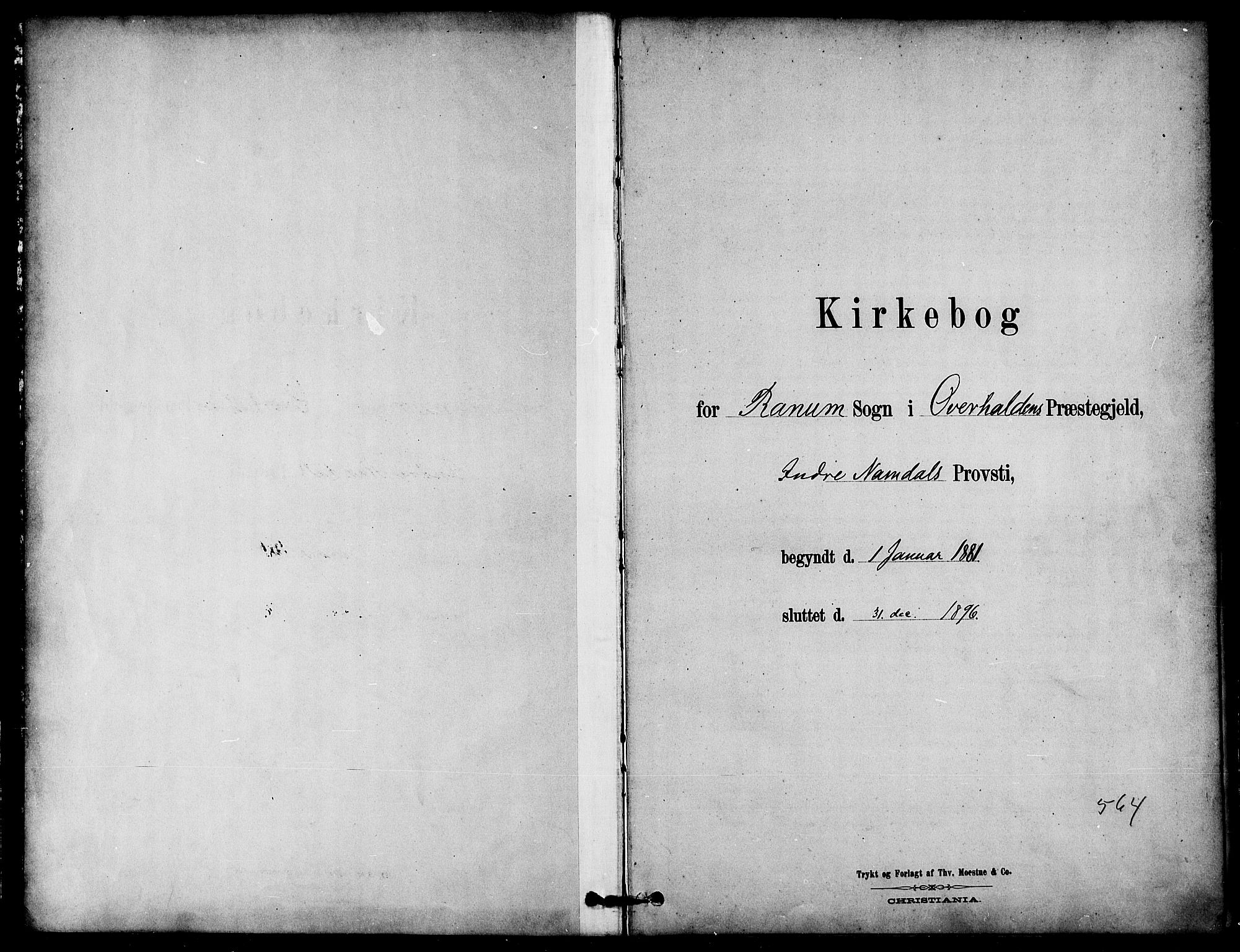Ministerialprotokoller, klokkerbøker og fødselsregistre - Nord-Trøndelag, SAT/A-1458/764/L0555: Parish register (official) no. 764A10, 1881-1896