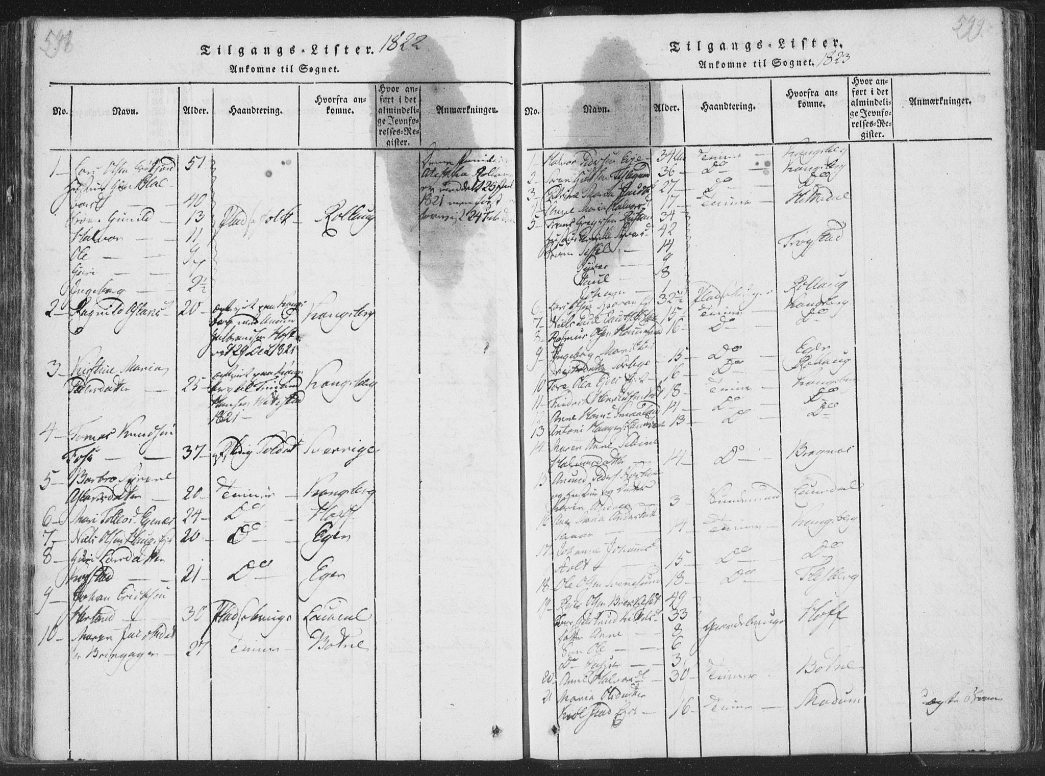 Sandsvær kirkebøker, SAKO/A-244/F/Fa/L0004: Parish register (official) no. I 4, 1817-1839, p. 598-599