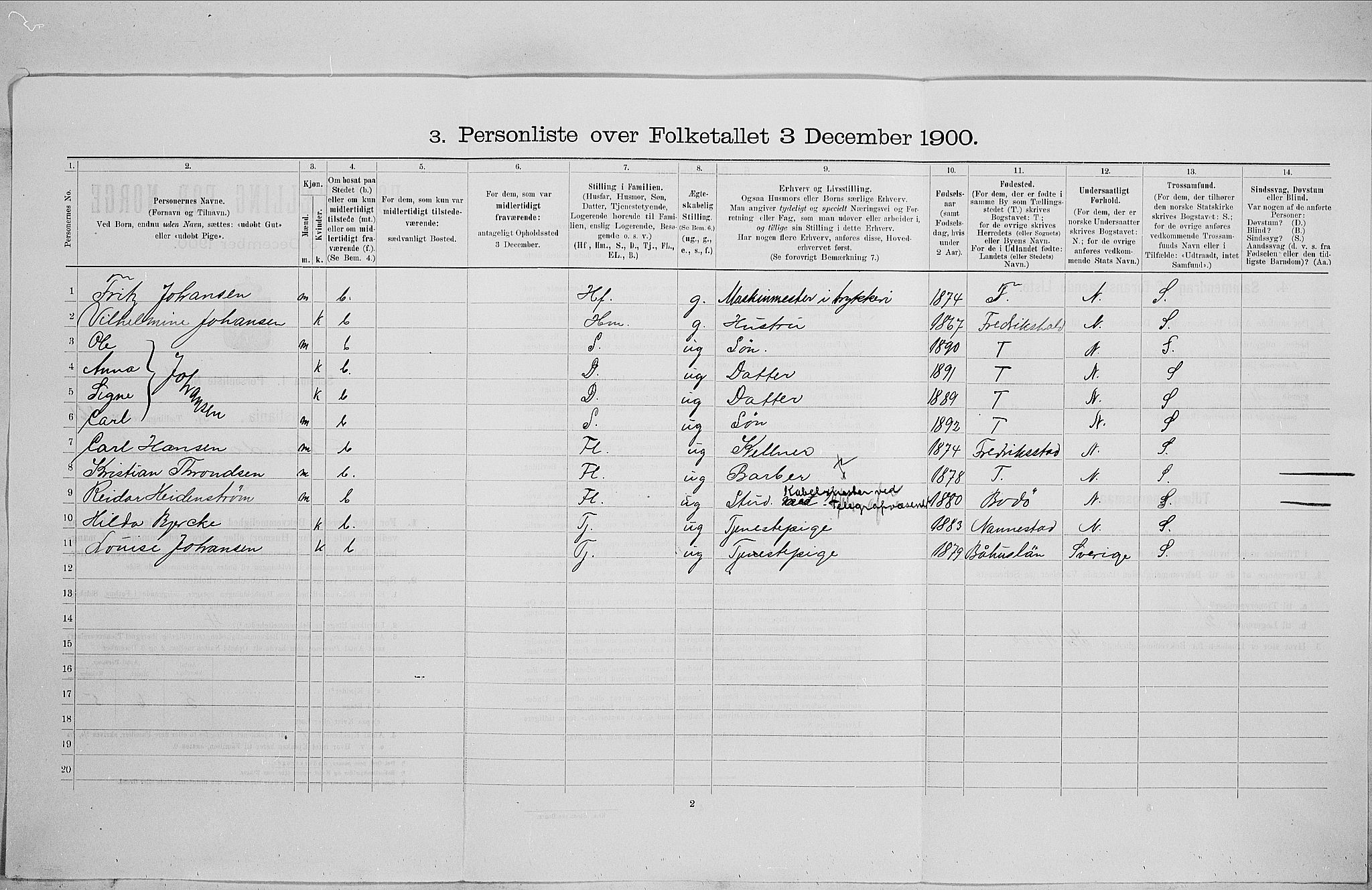 SAO, 1900 census for Kristiania, 1900, p. 54483