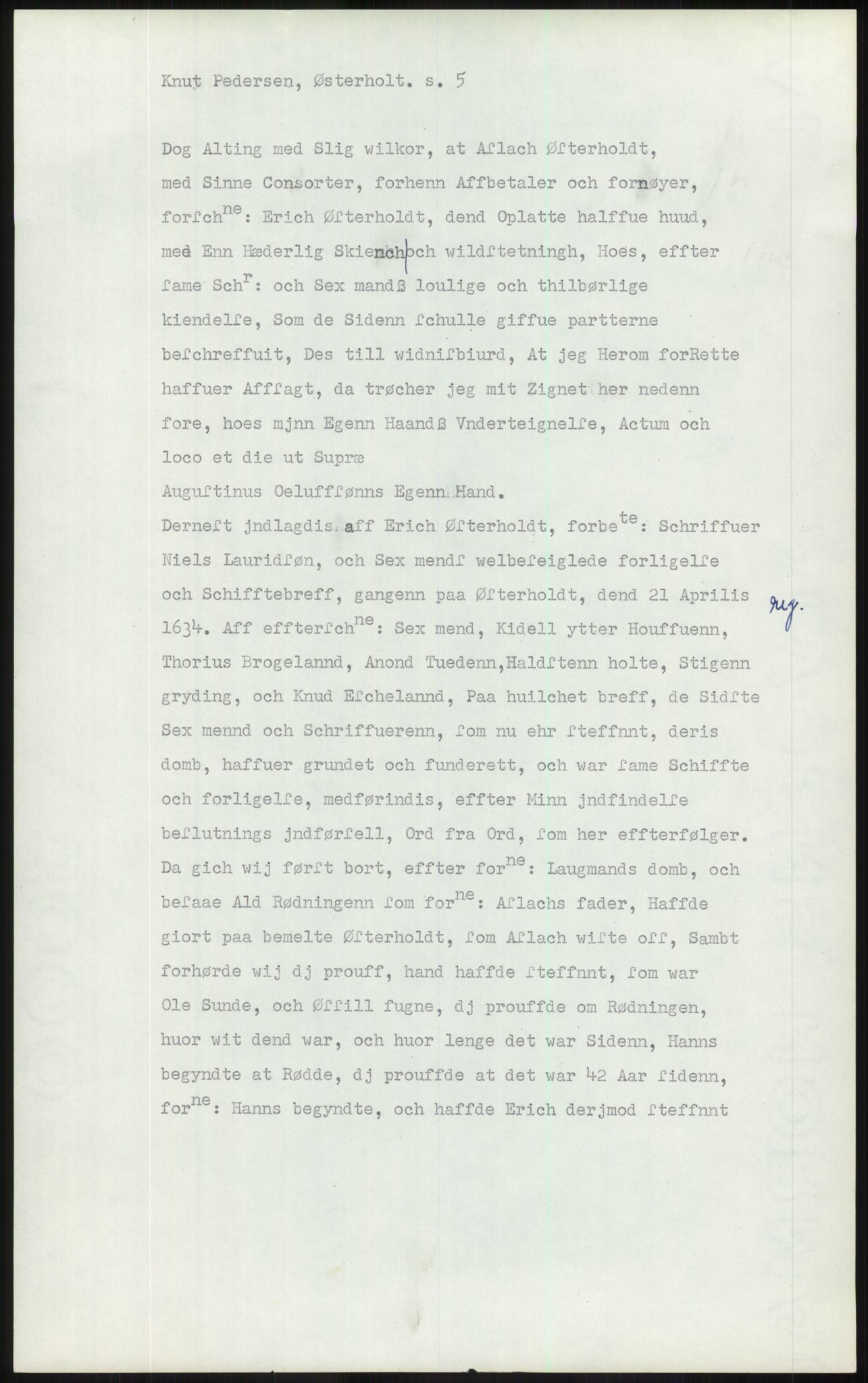 Samlinger til kildeutgivelse, Diplomavskriftsamlingen, AV/RA-EA-4053/H/Ha, p. 45